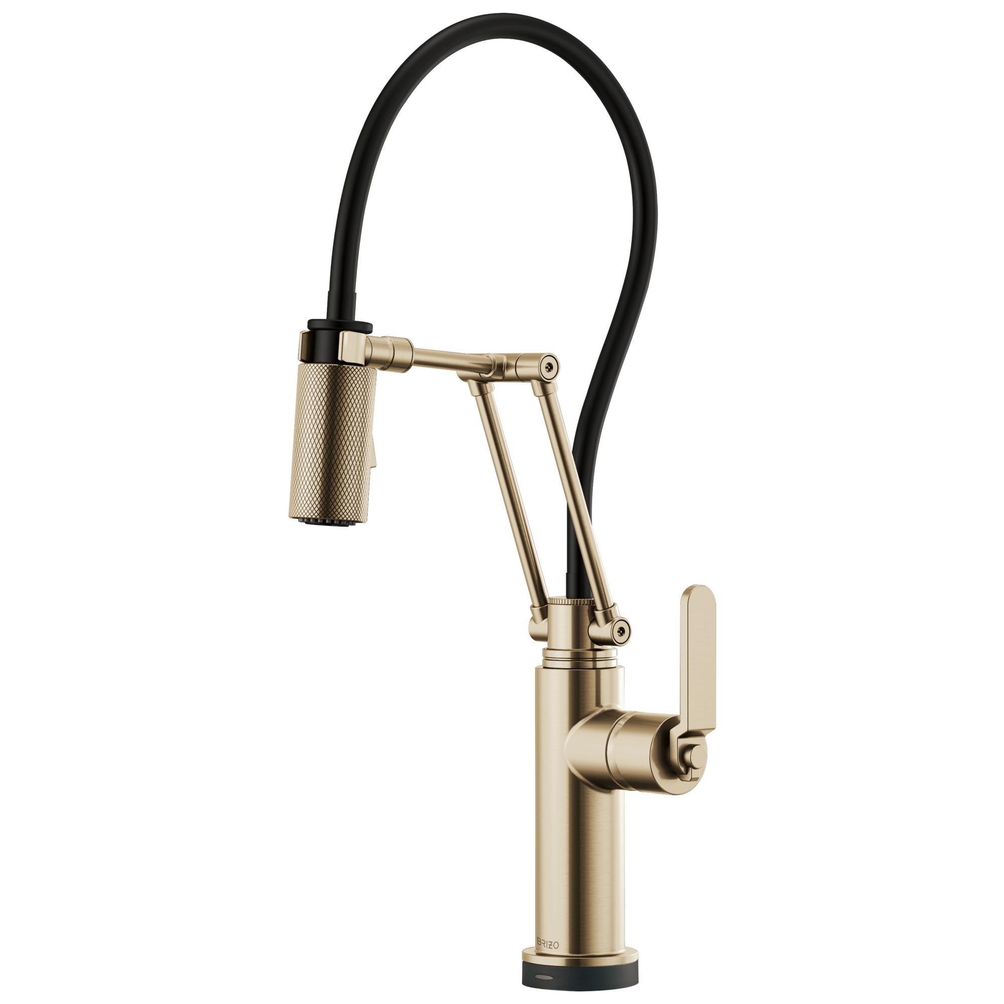 Brizo Litze Smart Touch Articulating Kitchen Faucet with Industrial Handle by Brizo