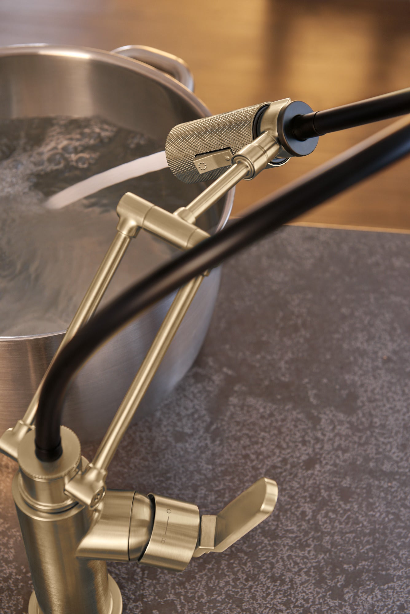 luxe gold kitchen faucet