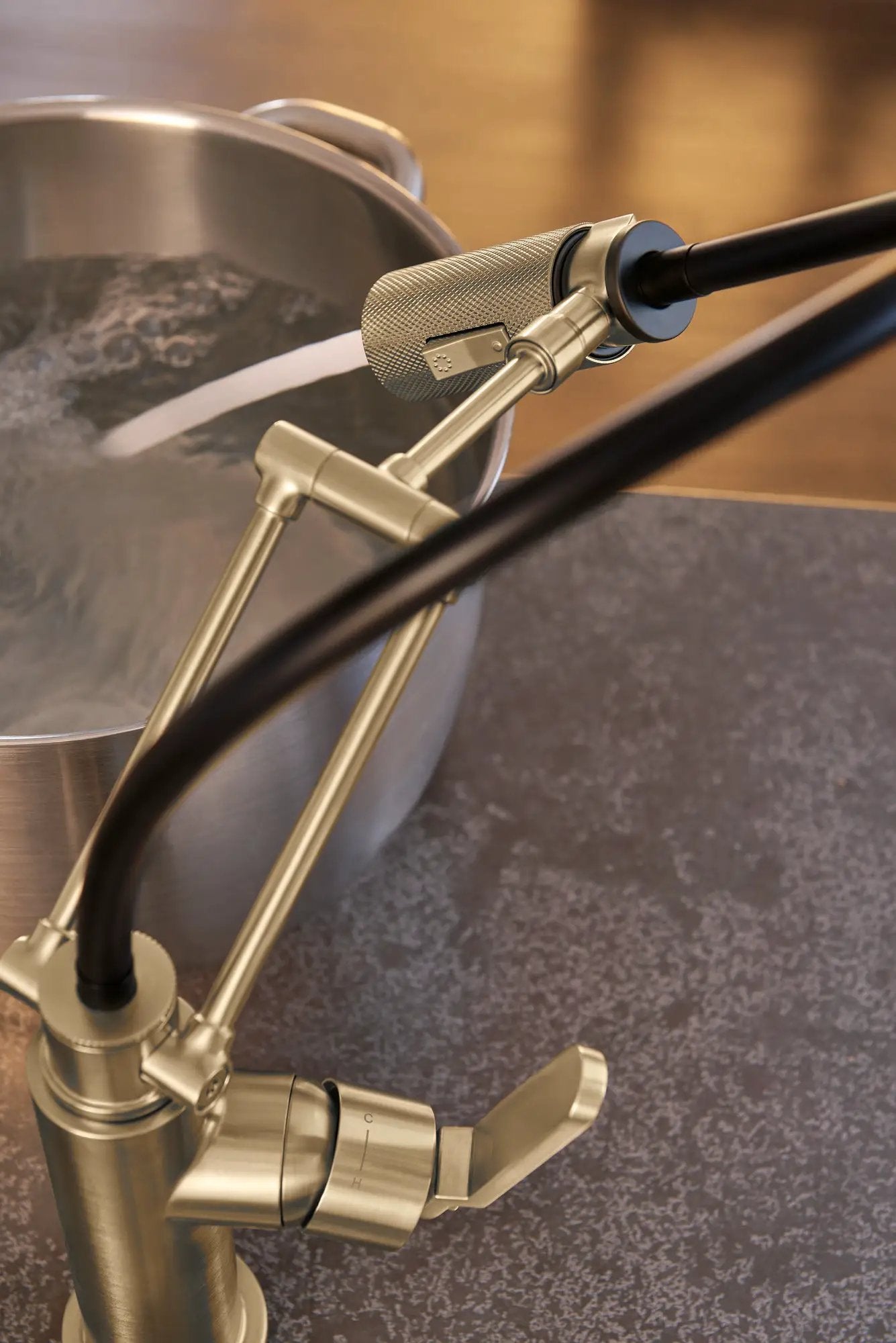 luxe gold kitchen faucet