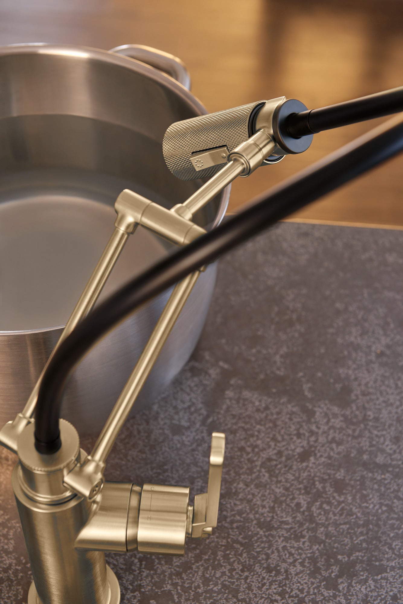 luxe gold kitchen faucet