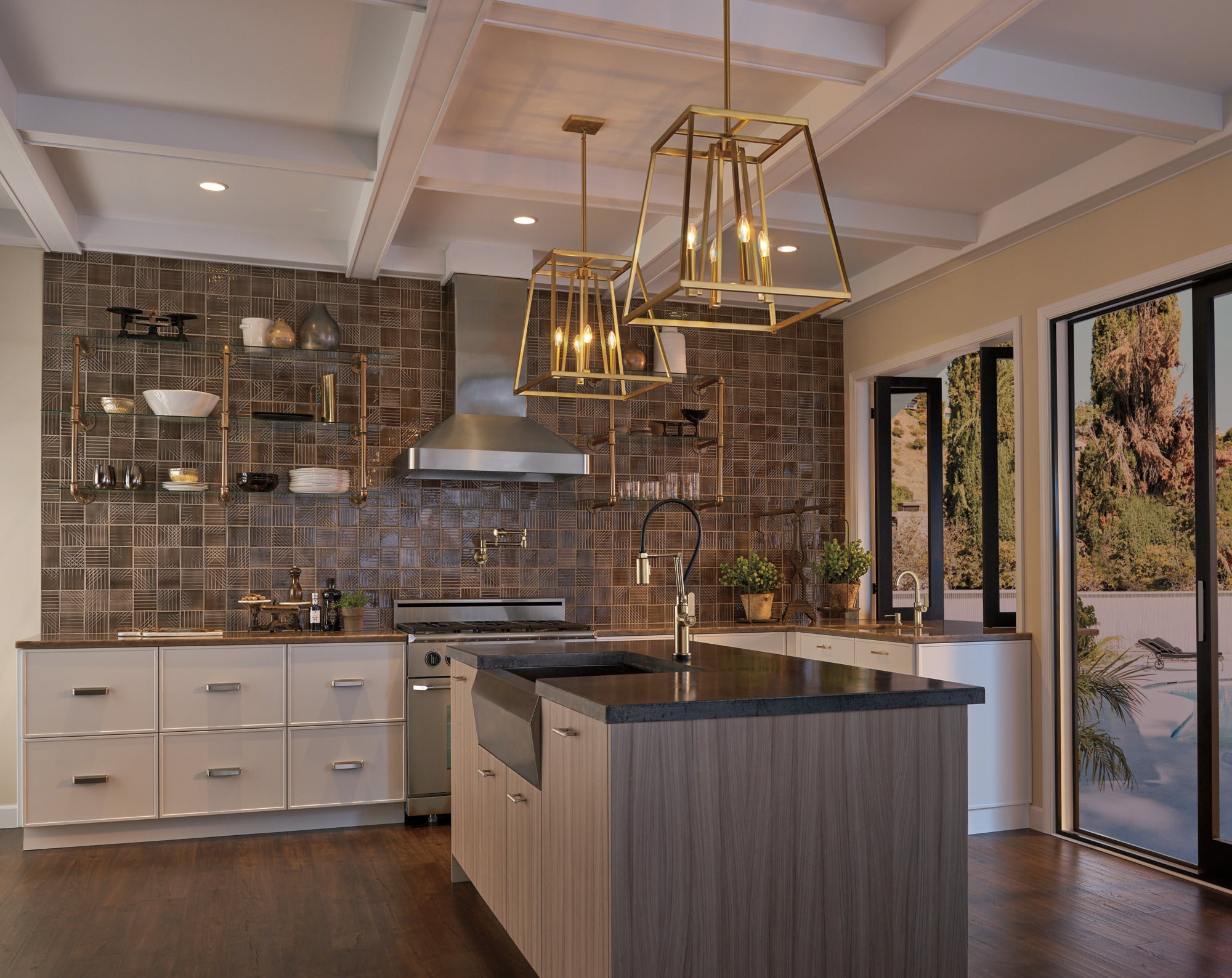 luxe gold kitchen faucet