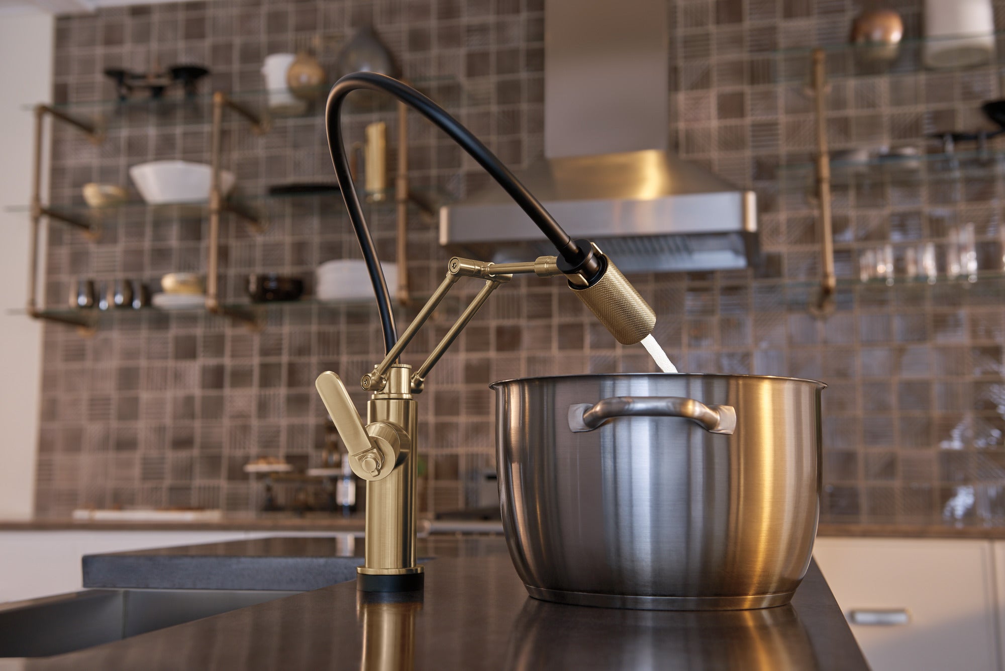 luxe gold kitchen faucet