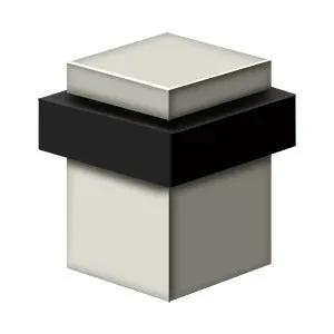 Deltana Square Universal Floor Bumper 2-1/2", Solid Brass by Deltana