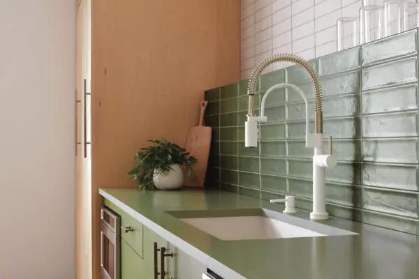 matte white kitchen faucet