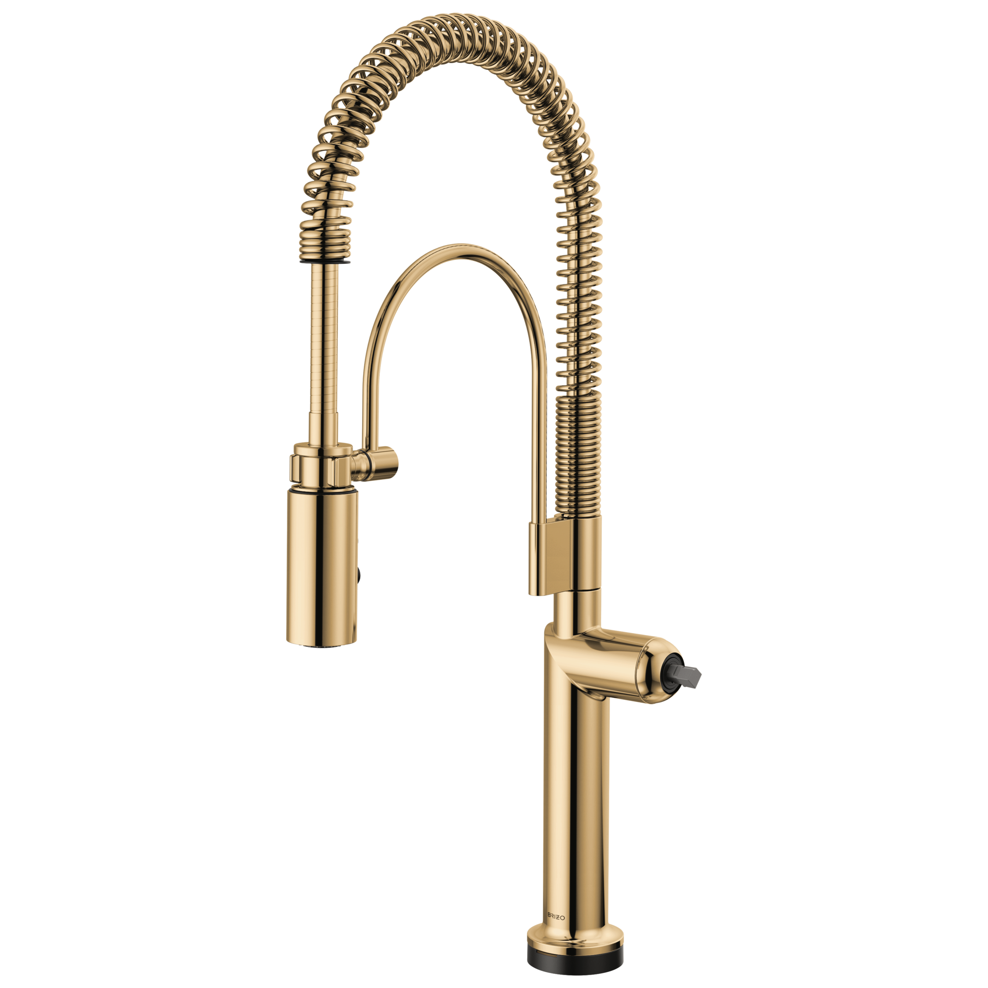 polished gold kitchen faucet