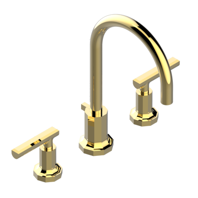 THG Paris Les Ondes with Lever Handles Widespread Lavatory Set with Drain by THG Paris