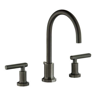 THG Paris Les Ondes with Lever Handles Widespread Lavatory Set with Drain by THG Paris