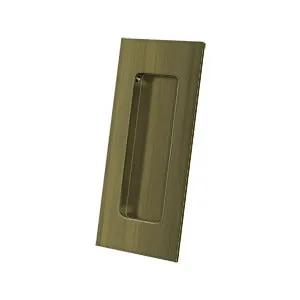 Deltana 4" x 1-7/8" x 7/16" Rectangular Solid Brass Flush Pull by Deltana
