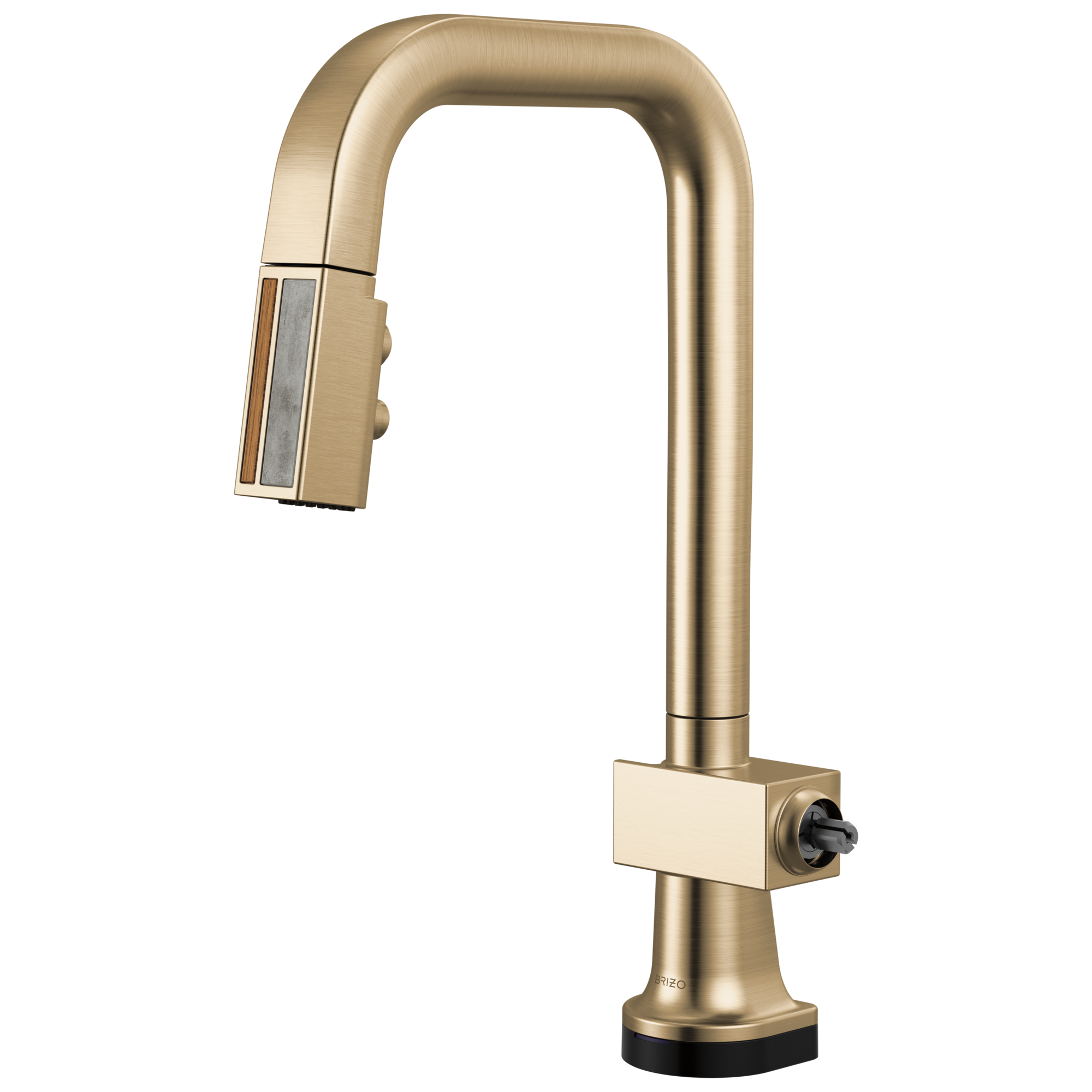 Brizo Frank Lloyd Wright SmartTouch Pull-Down Prep Faucet with Square Spout and Wood/Concrete Wand - Less Handle