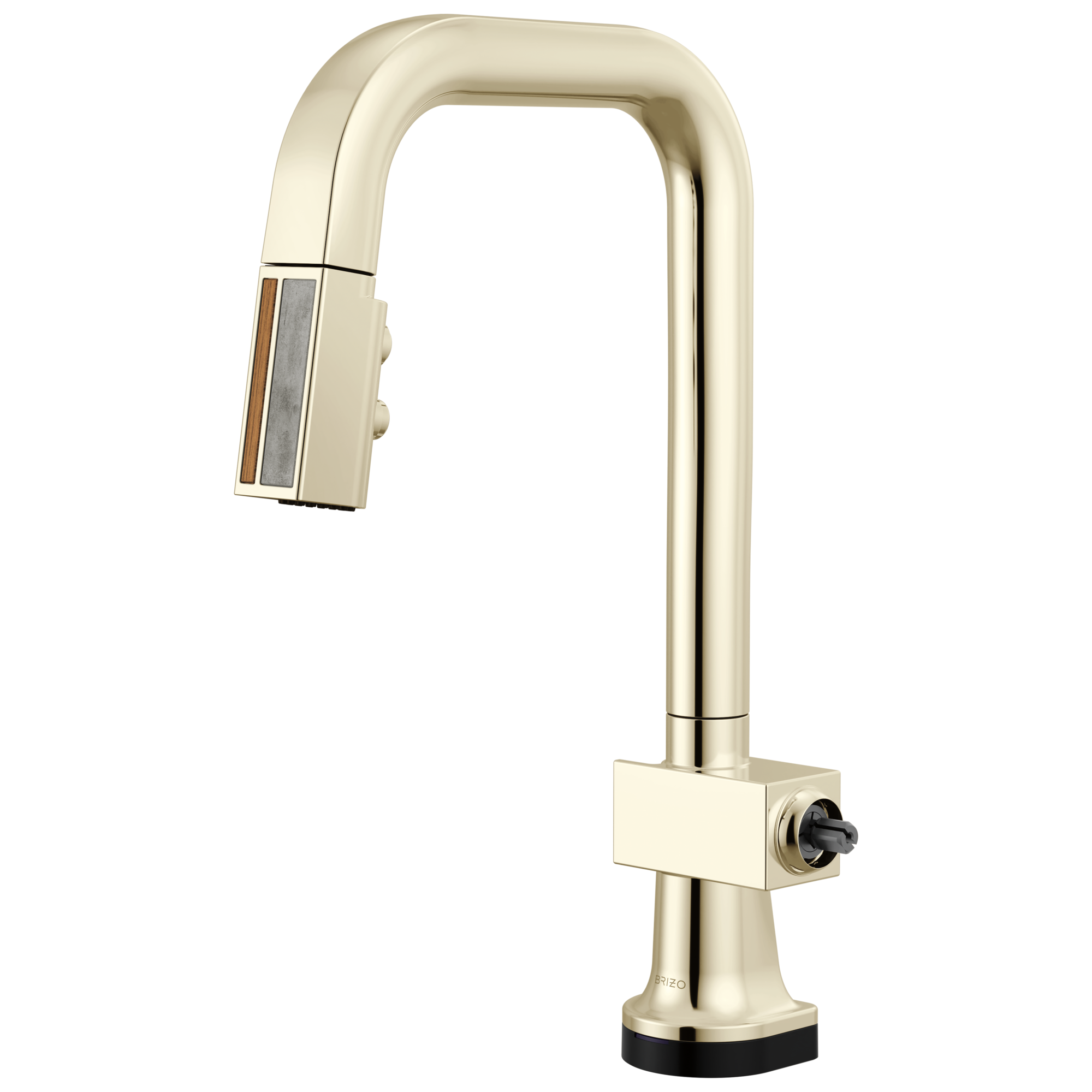 Brizo Frank Lloyd Wright SmartTouch Pull-Down Prep Faucet with Square Spout and Wood/Concrete Wand - Less Handle