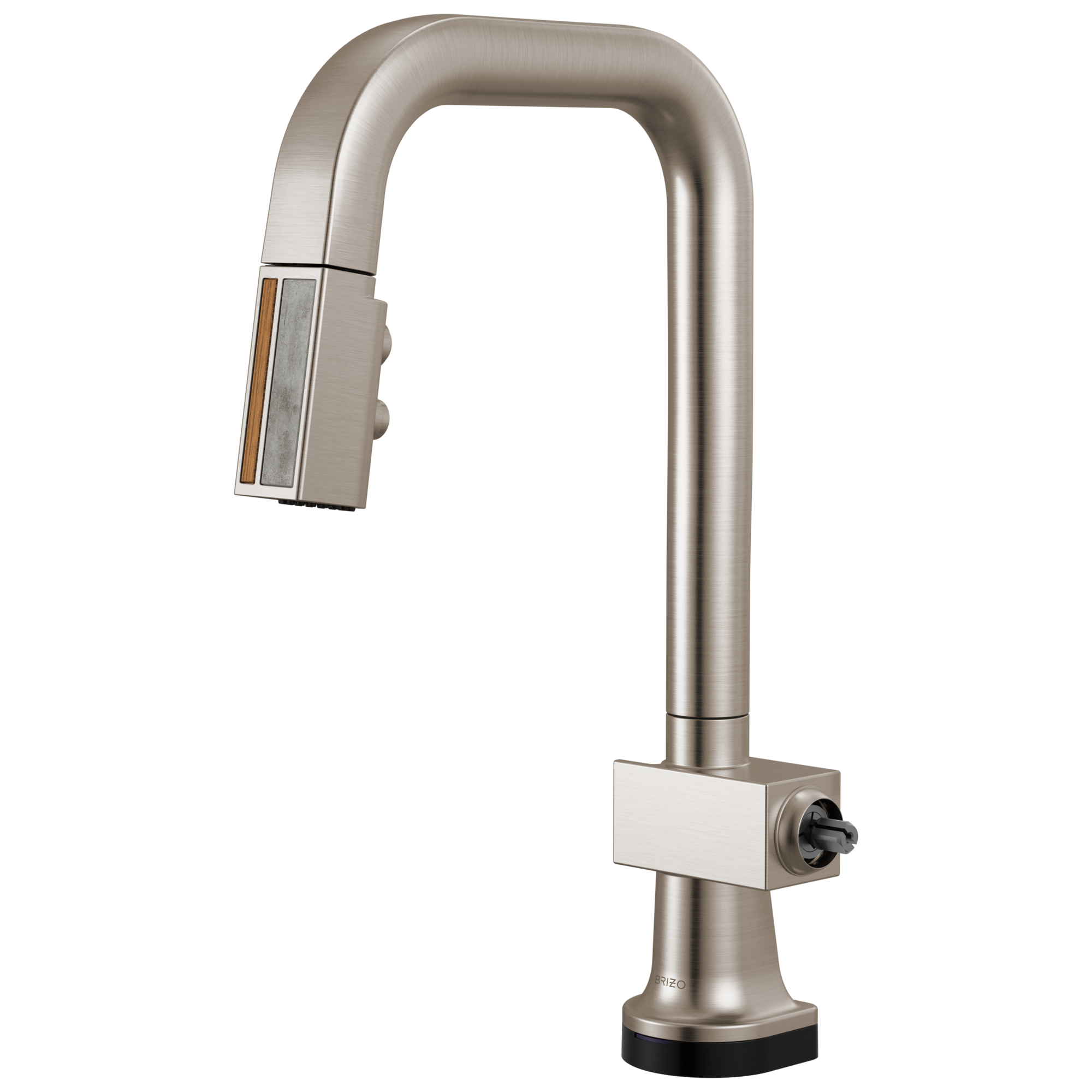 Brizo Frank Lloyd Wright SmartTouch Pull-Down Prep Faucet with Square Spout and Wood/Concrete Wand - Less Handle