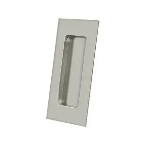 Deltana 4" x 1-7/8" x 7/16" Rectangular Solid Brass Flush Pull by Deltana