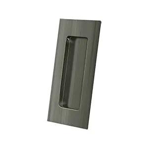 Deltana 4" x 1-7/8" x 7/16" Rectangular Solid Brass Flush Pull by Deltana