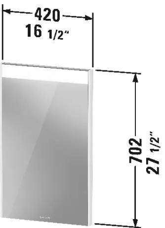 white lighting mirror