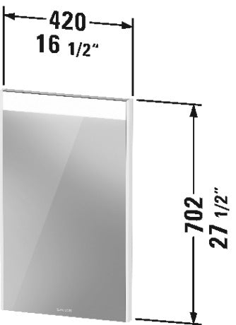 white lighting mirror