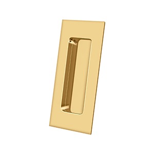 Deltana 4" x 1-7/8" x 7/16" Rectangular Solid Brass Flush Pull