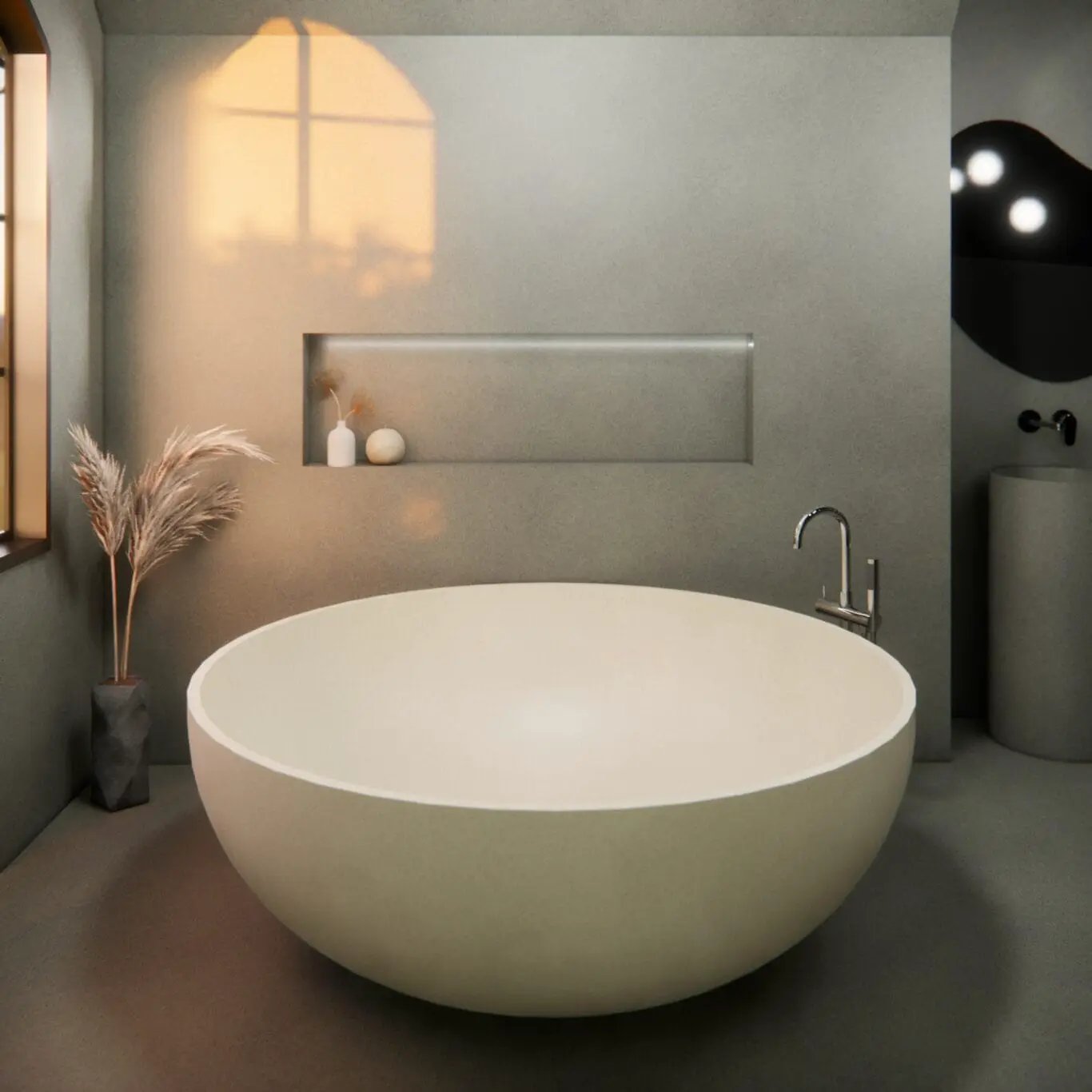 Balux Kopa 65 Concrete Freestanding Bathtub by Balux