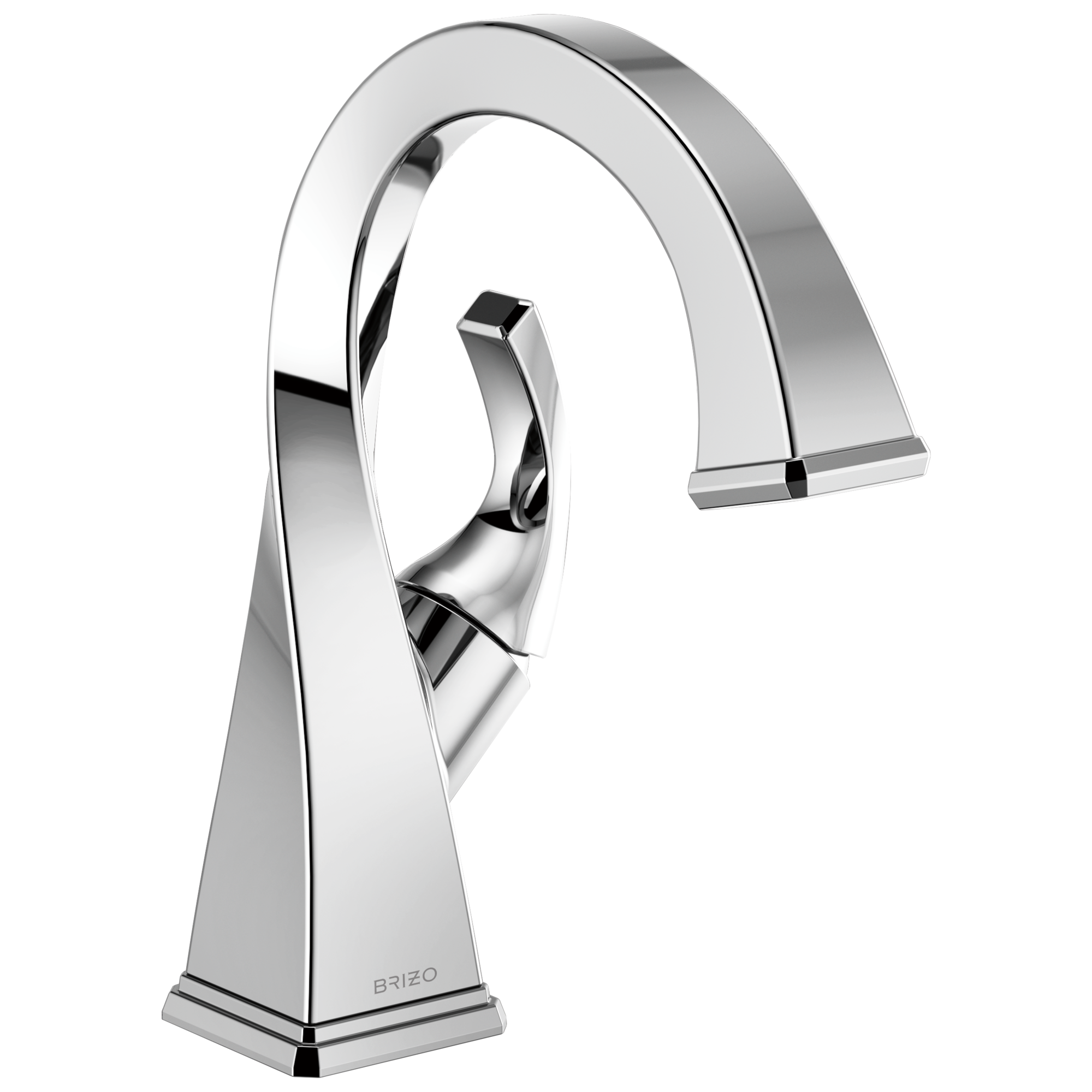 chrome lavatory faucet