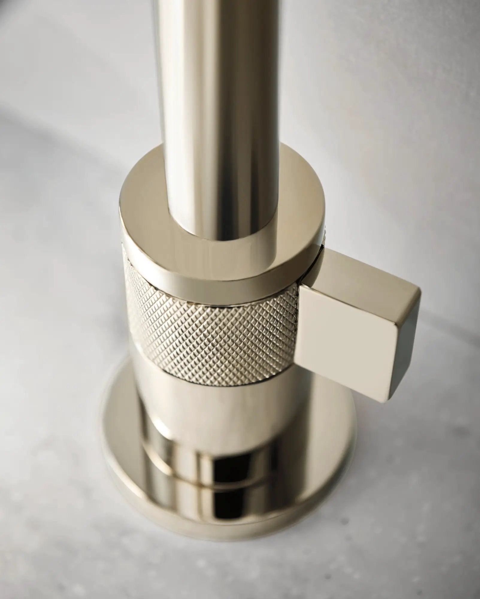polished nickel lavatory faucet
