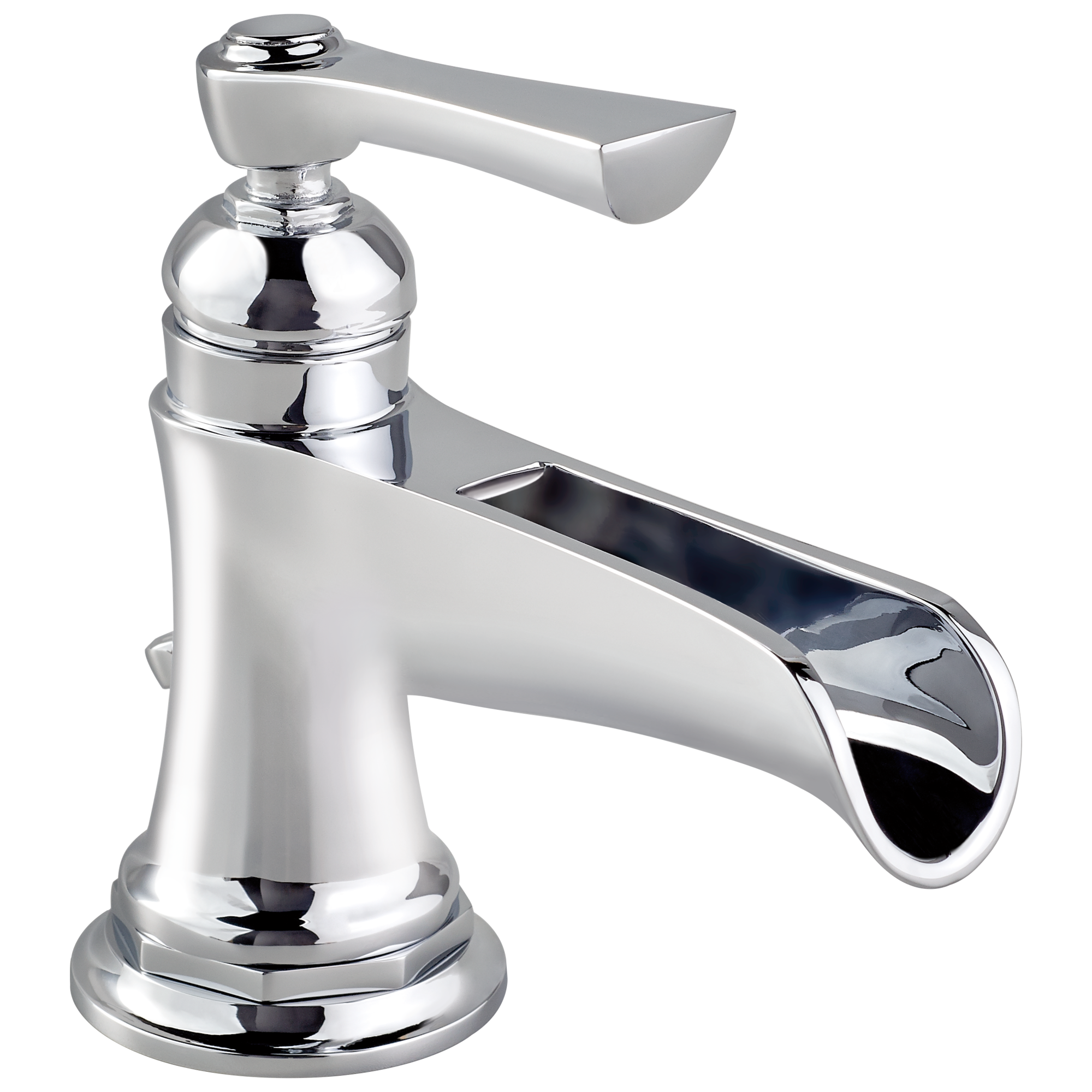 chrome lavatory faucet