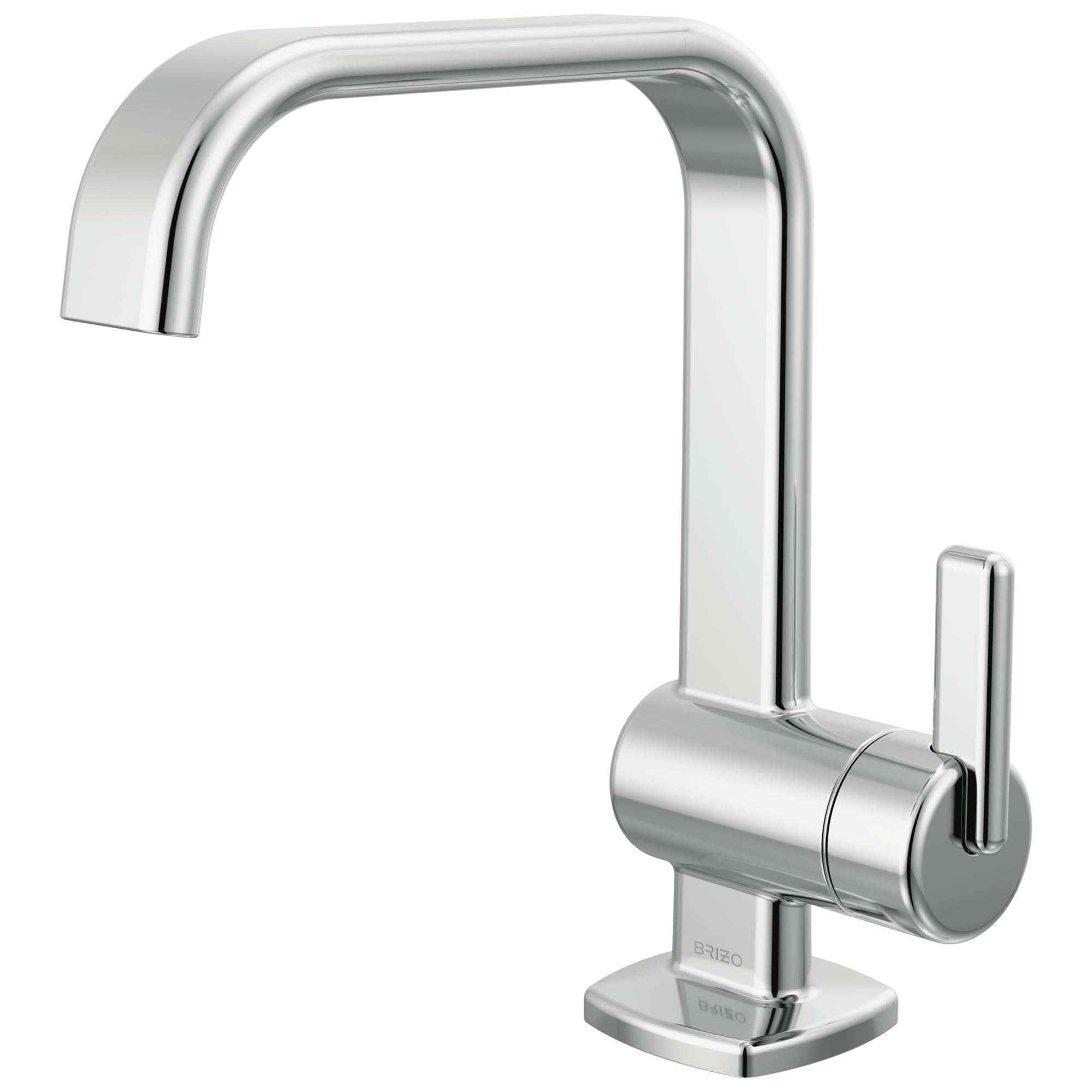 chrome lavatory faucet