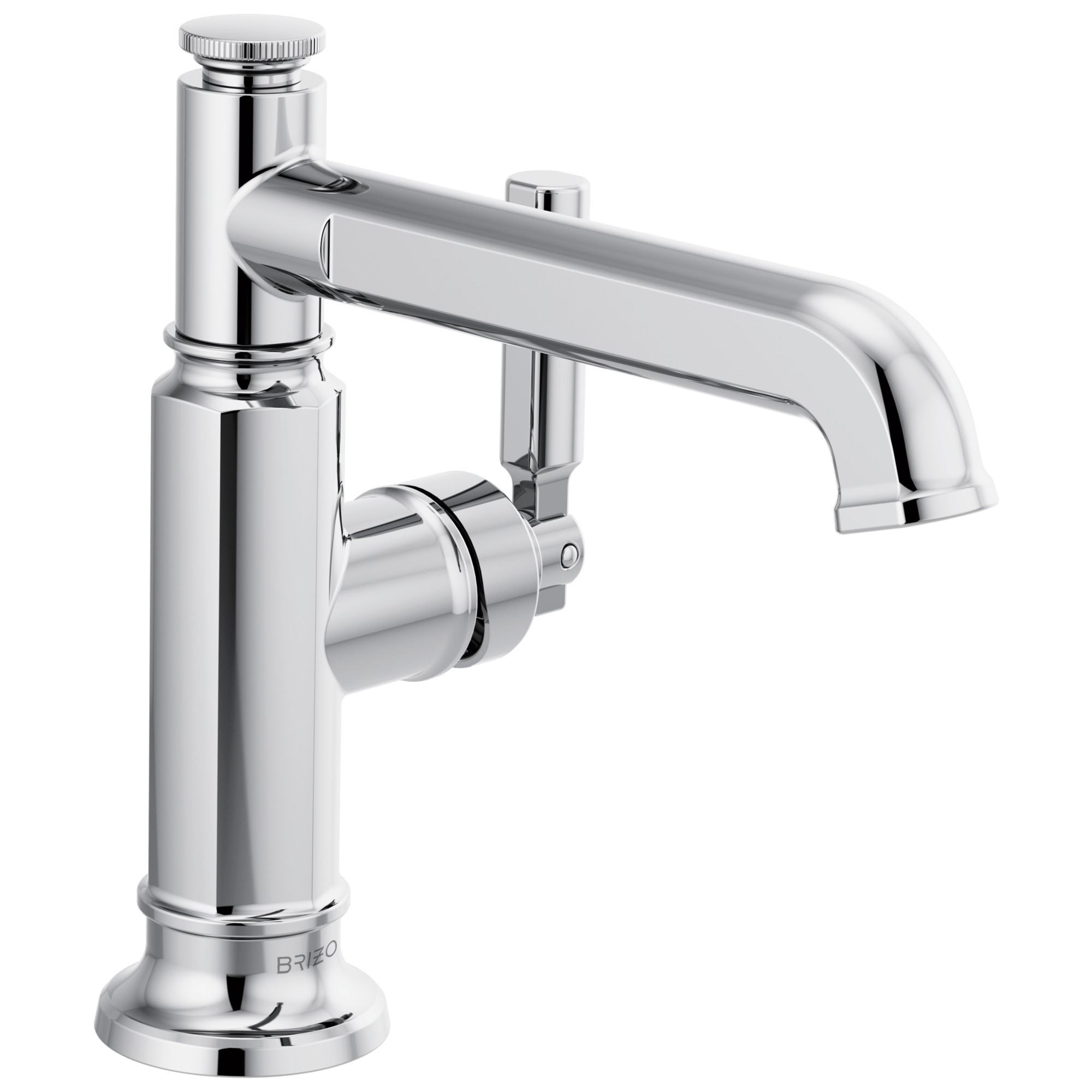 chrome lavatory faucet