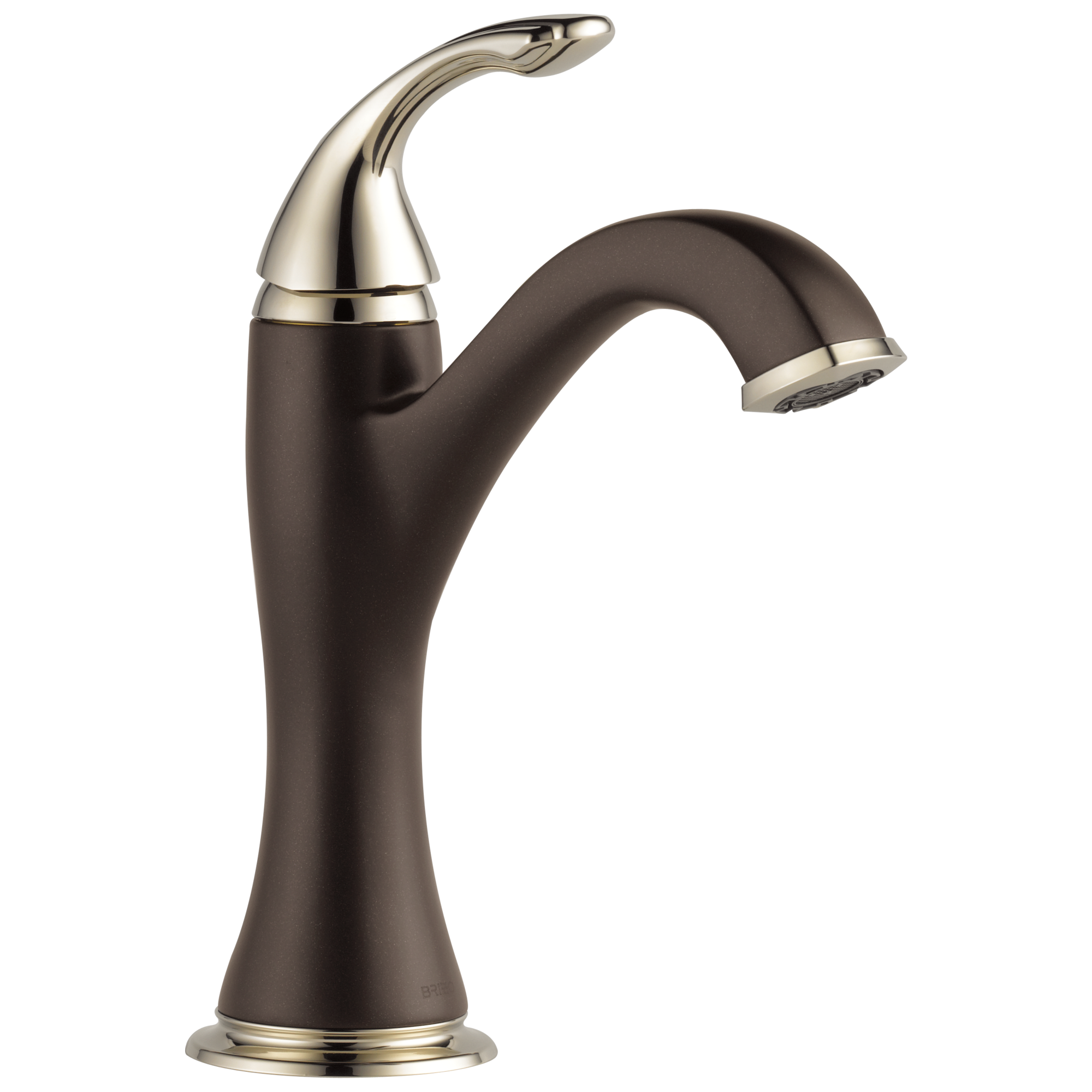 cocoa bronze/polished nickel lavatory faucet