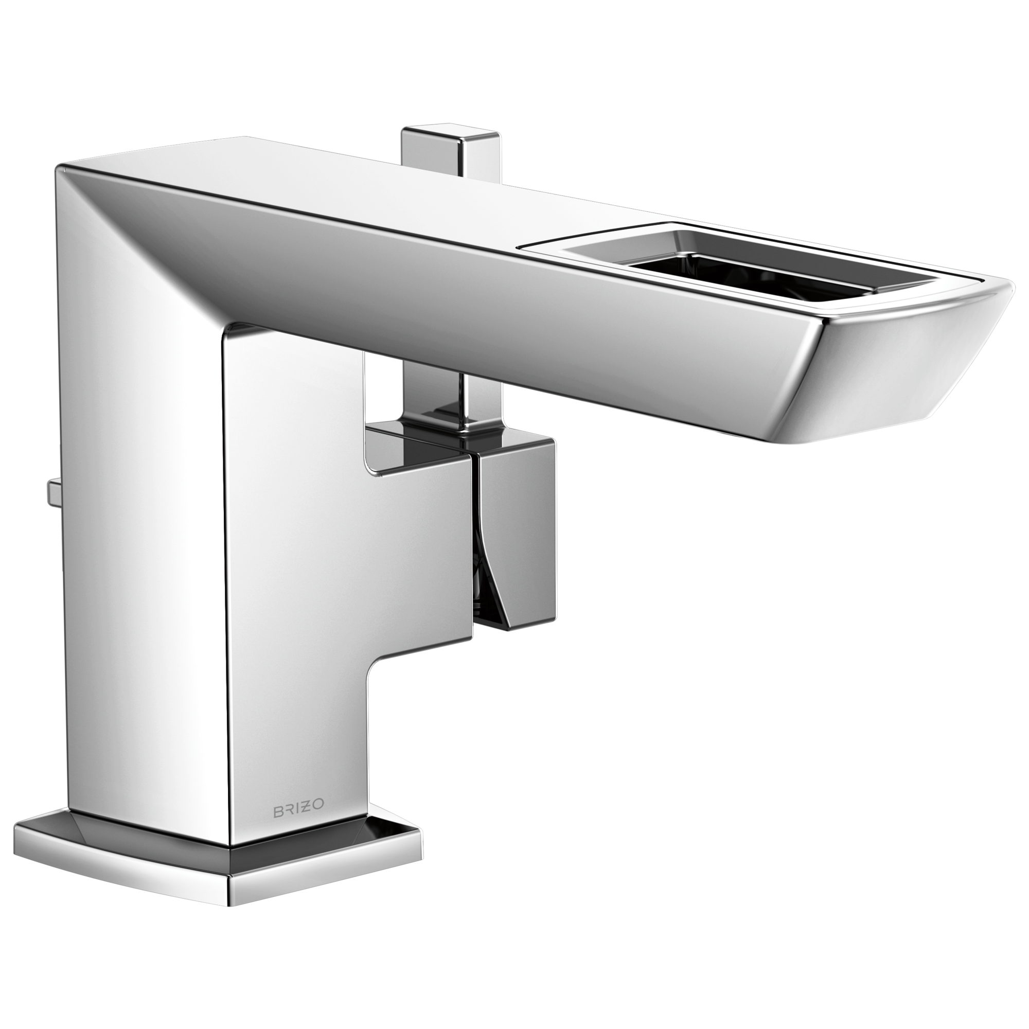 chrome lavatory faucet