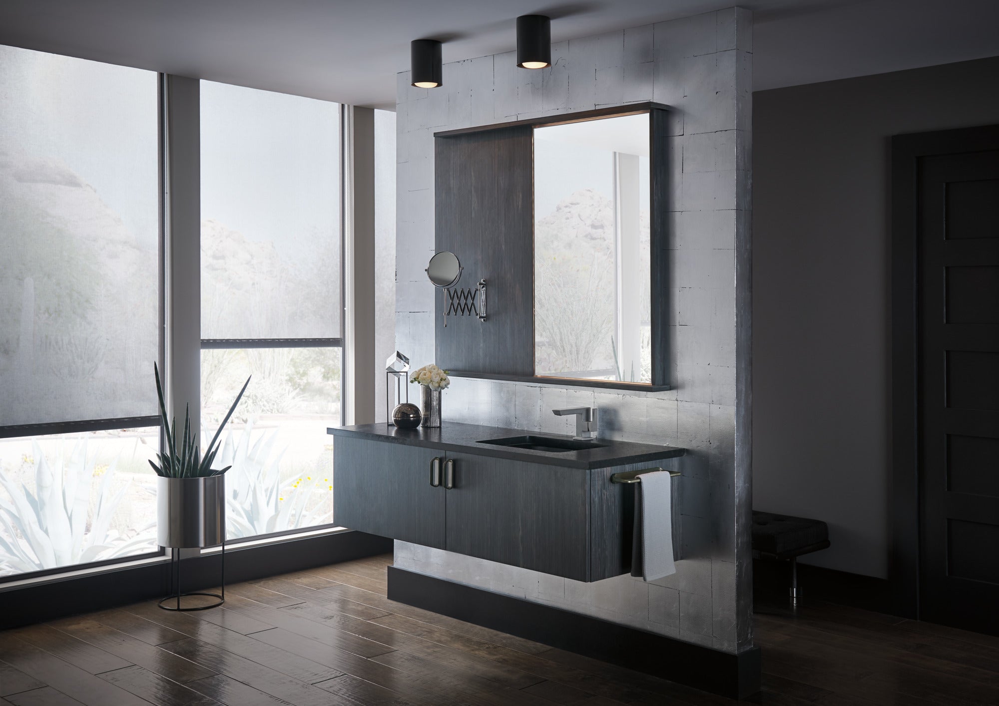 luxe steel towel bar