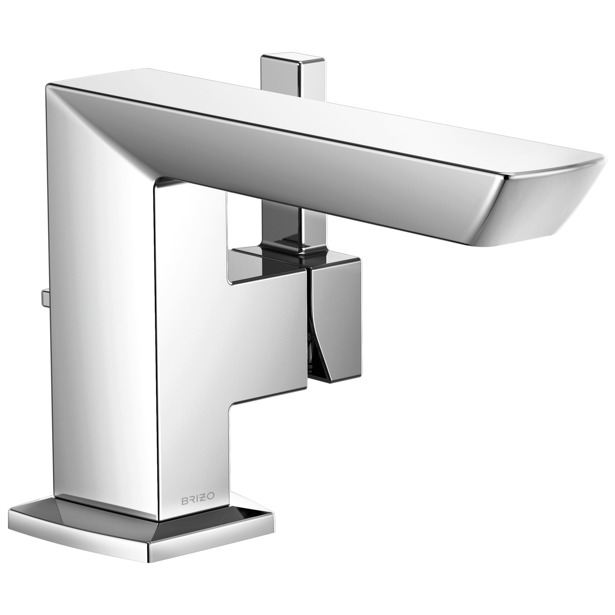 chrome lavatory faucet