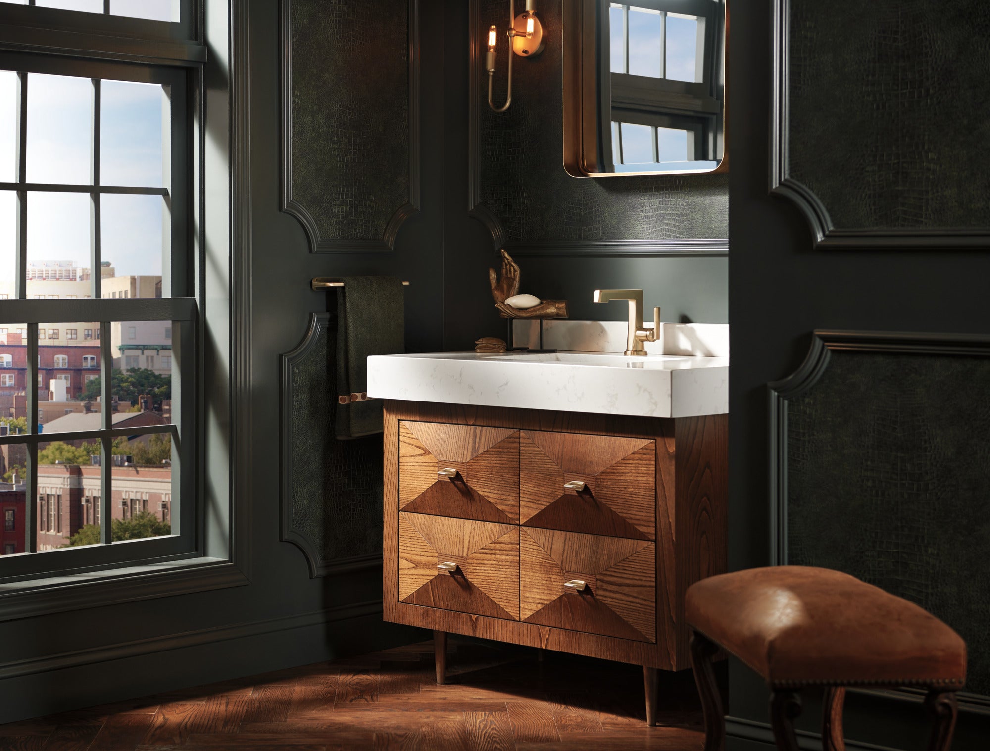 luxe gold drawer pull