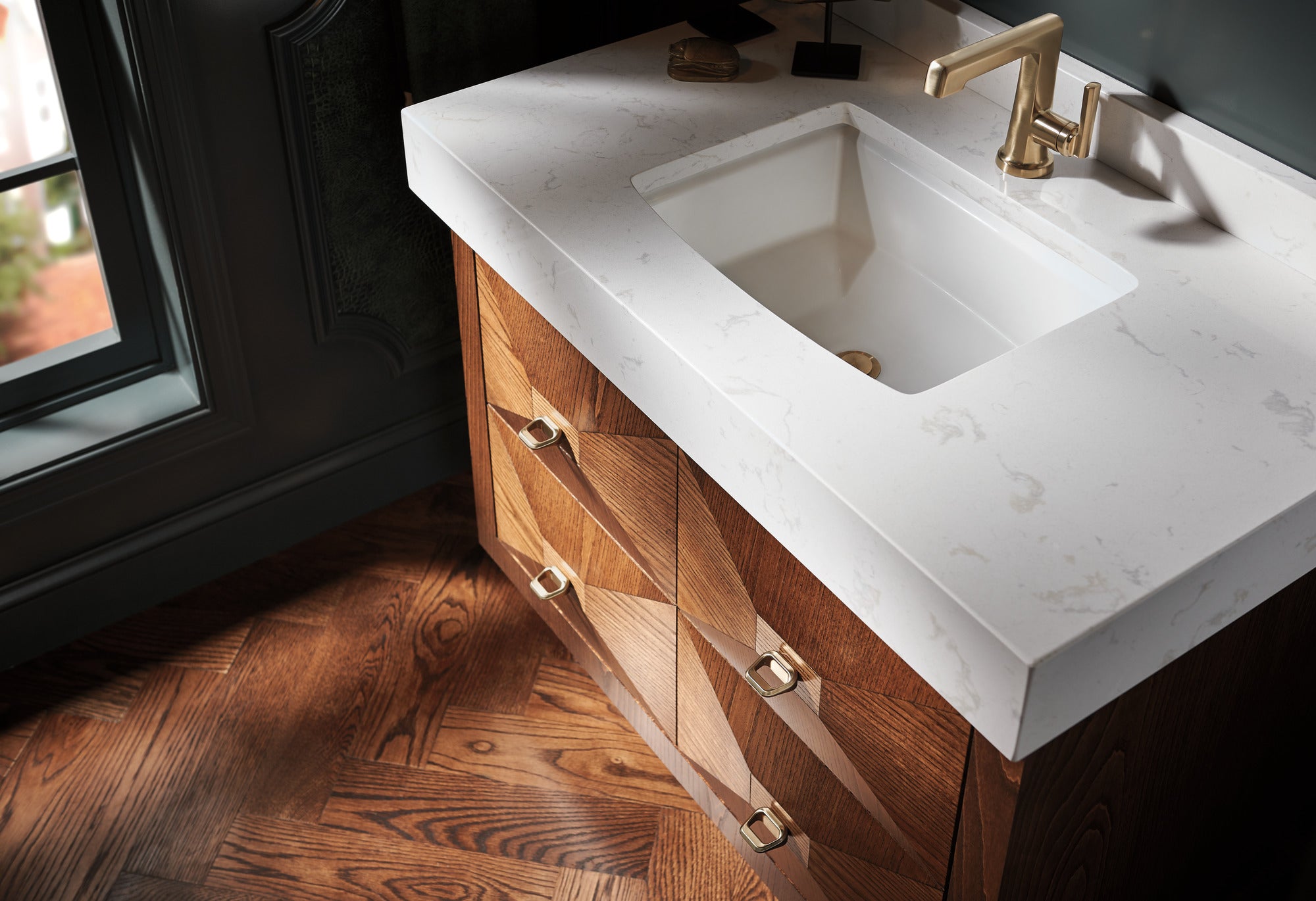 luxe gold drawer pull