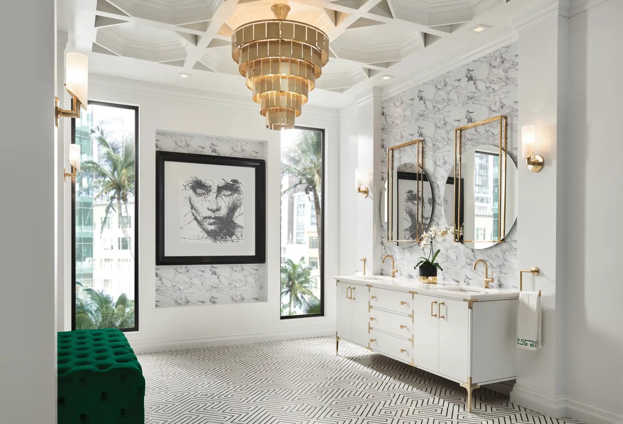 luxe gold light sconce