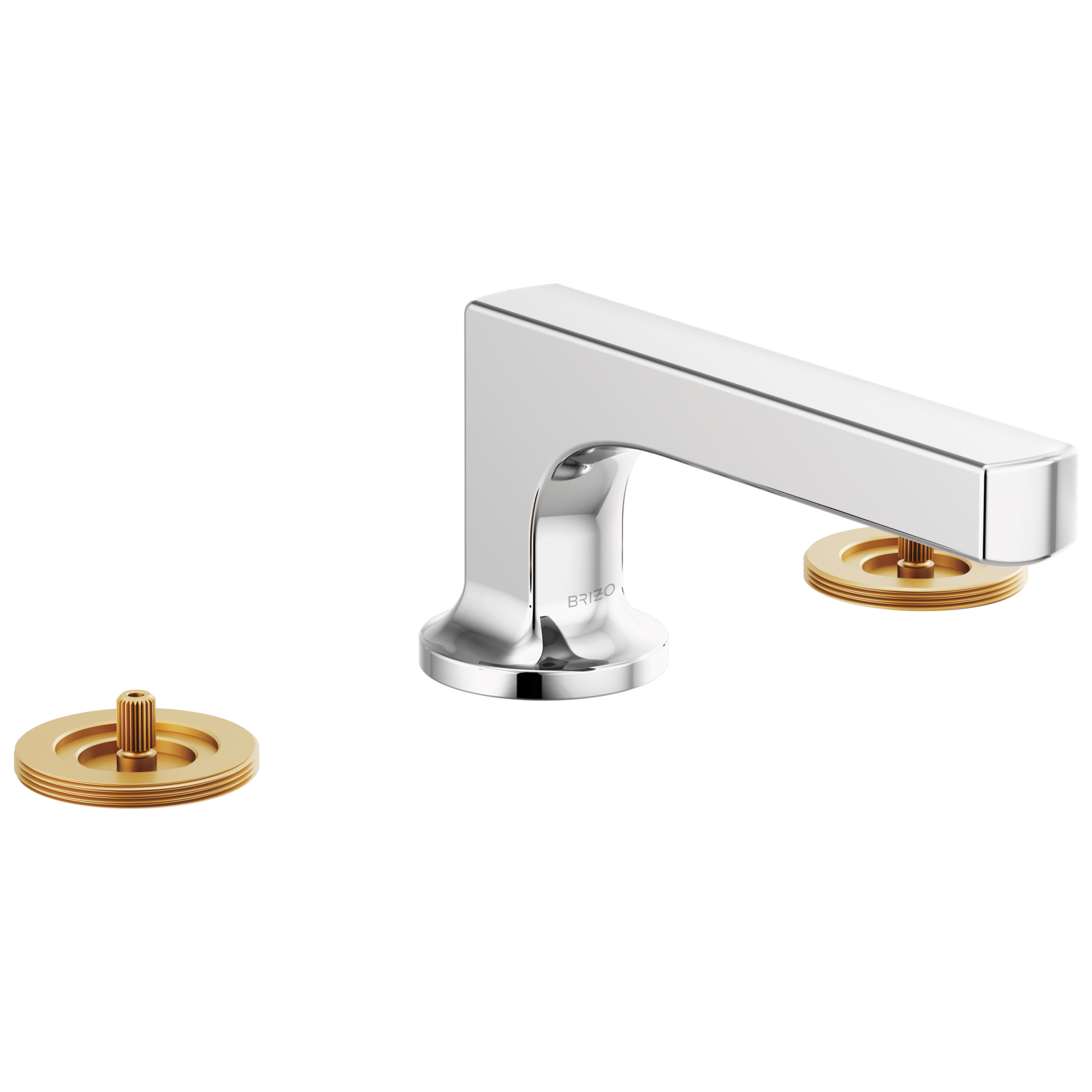 chrome lavatory faucet