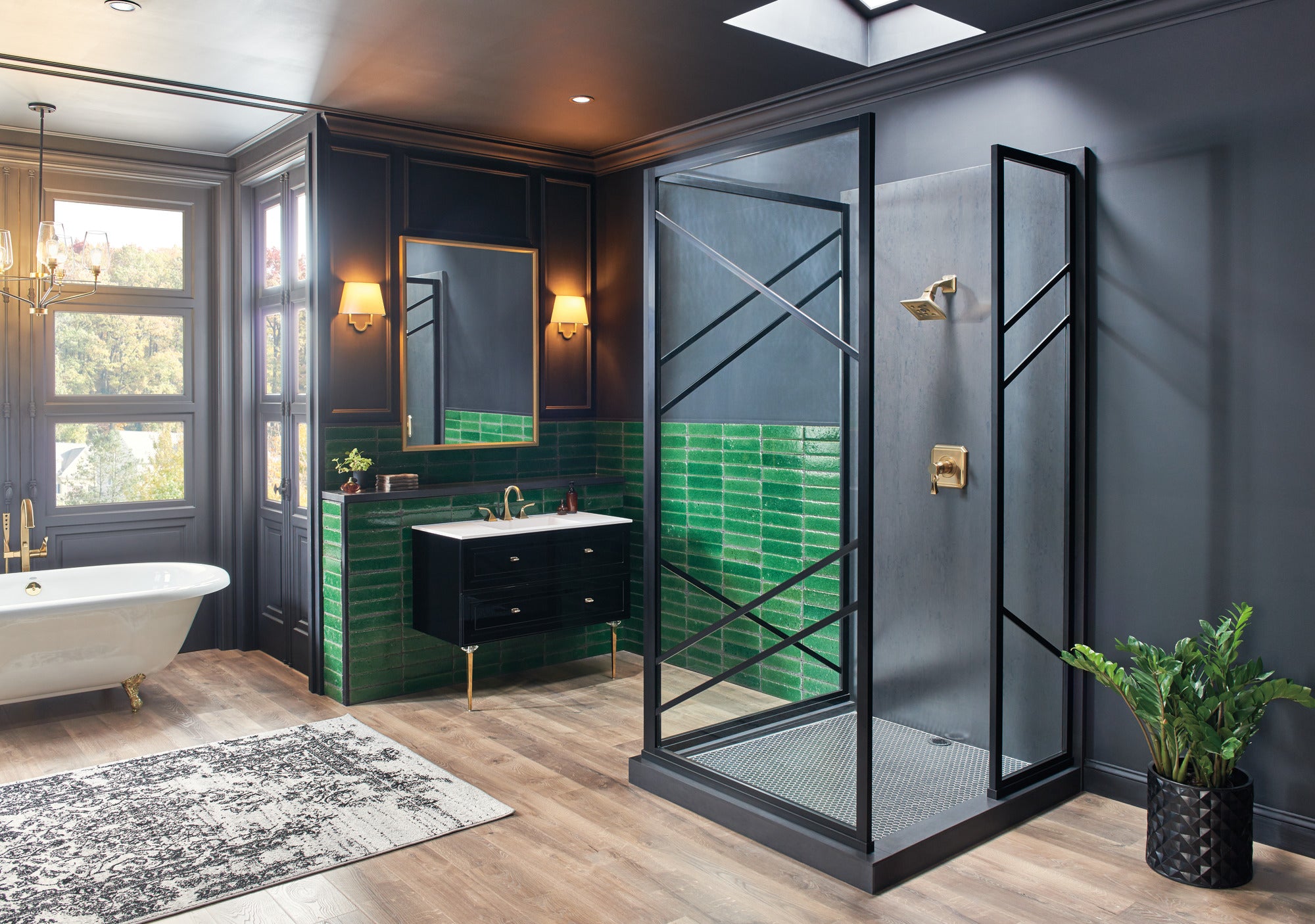 luxe gold tub filler