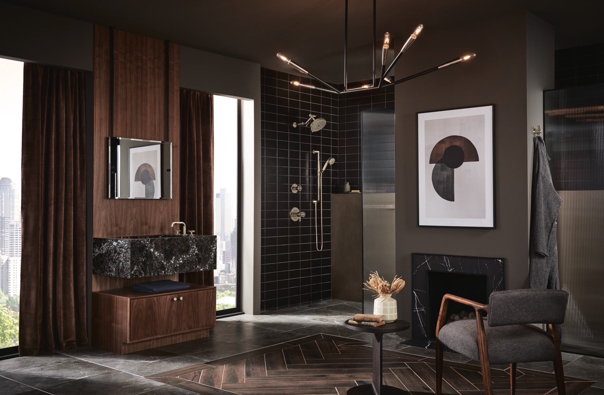 polished nickel handshower