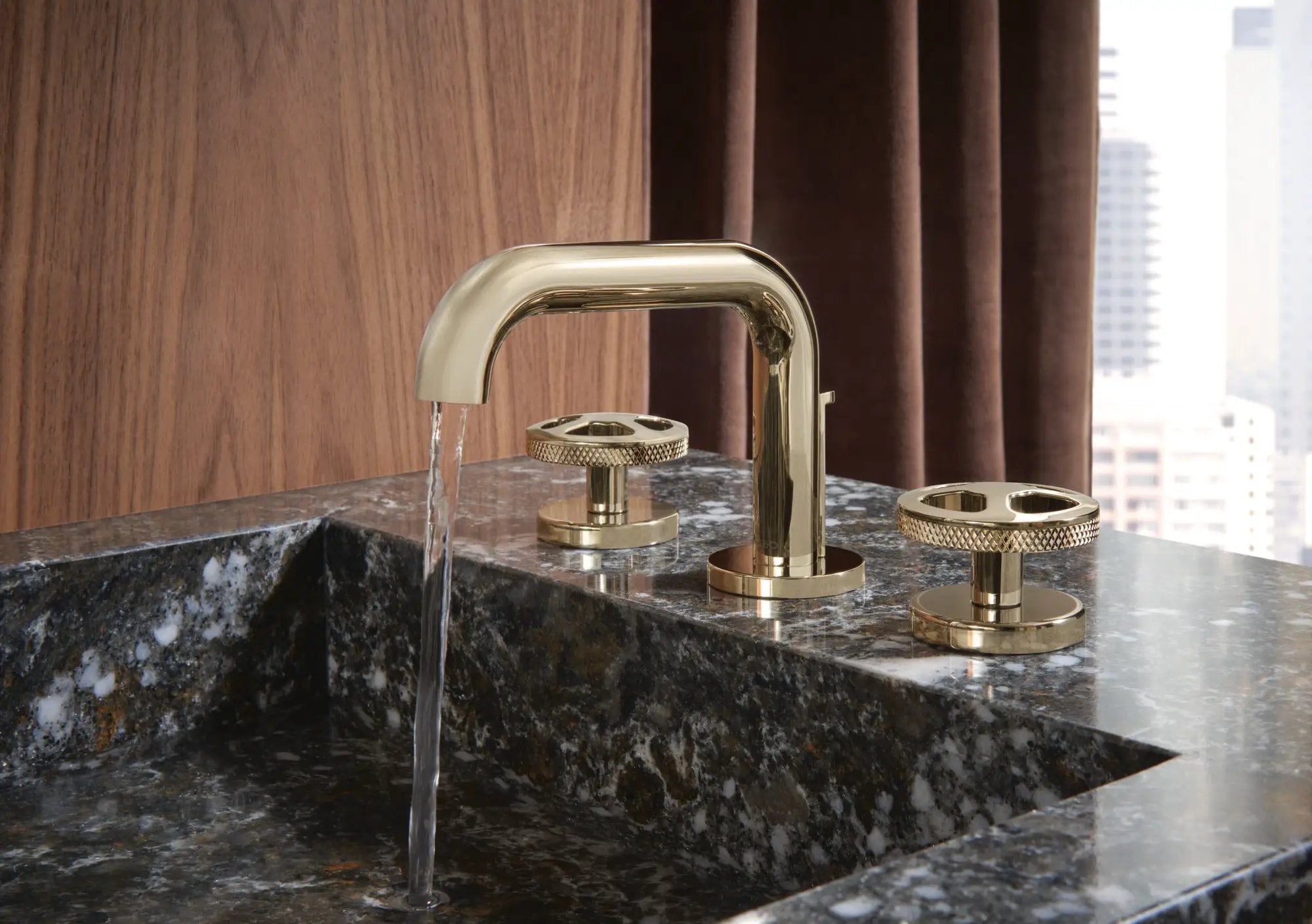 polished nickel lavatory faucet
