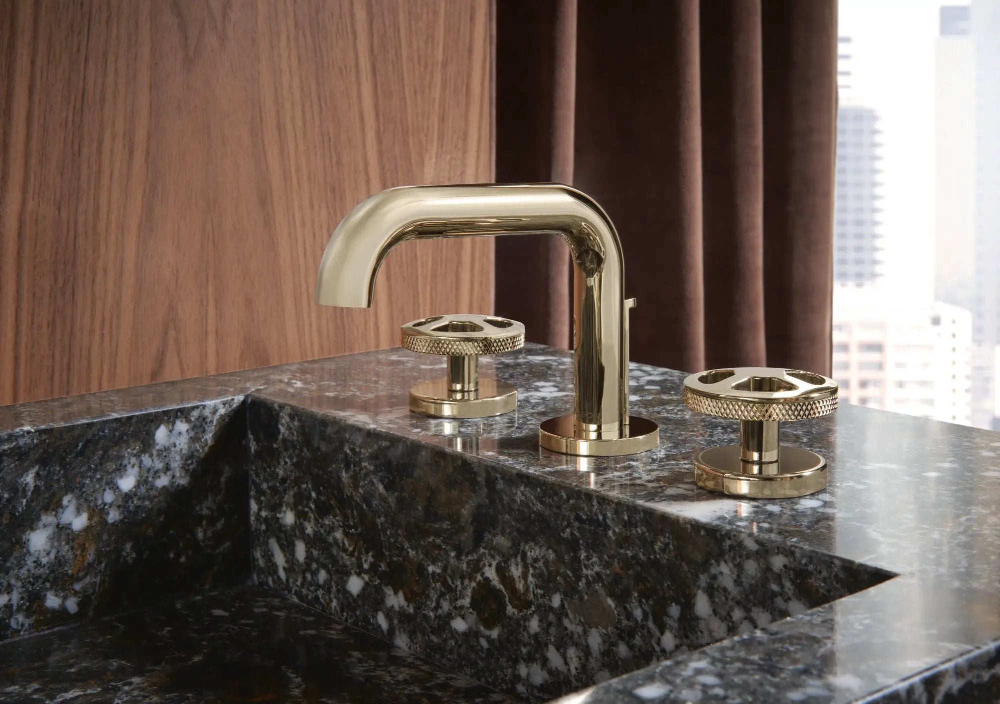 polished nickel lavatory faucet