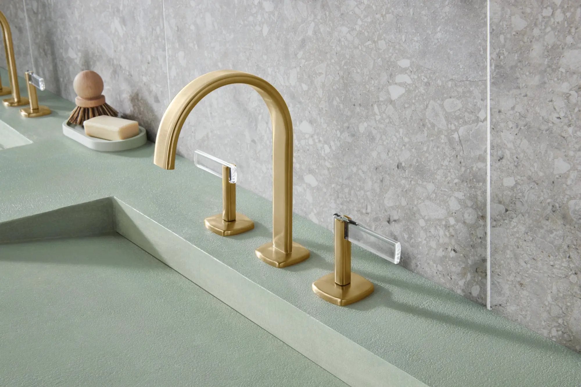 luxe gold / clear acrylic handle kit
