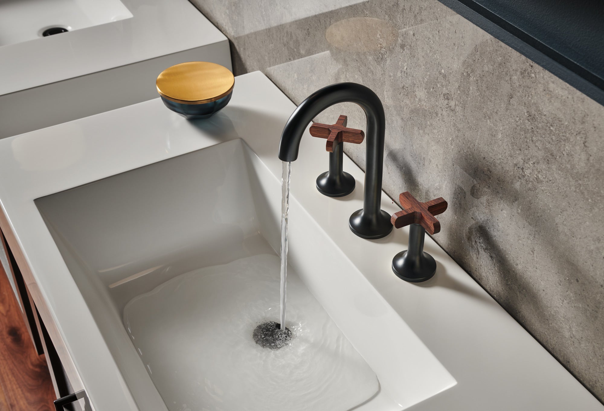 matte black lavatory faucet