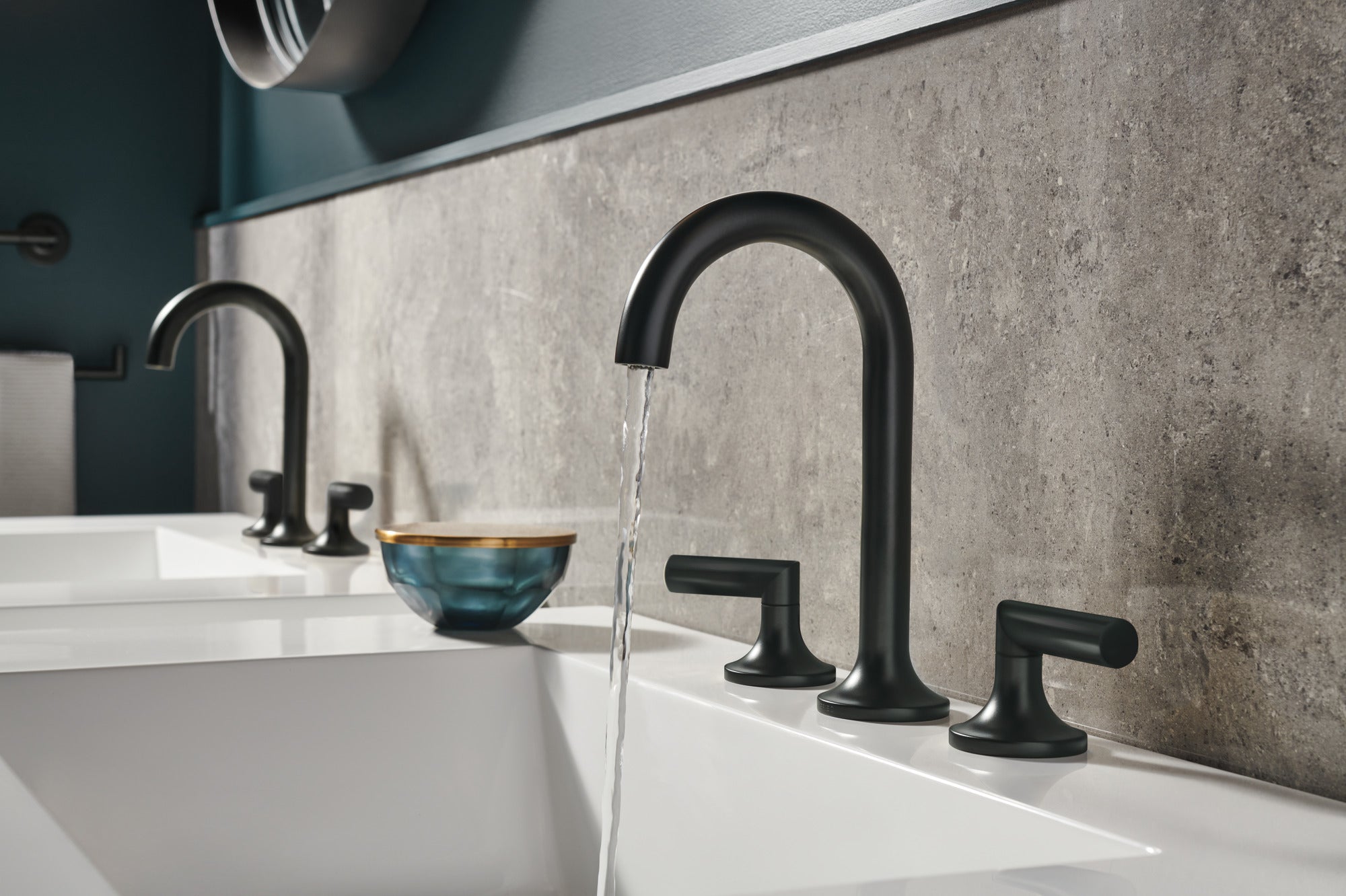 matte black lever handle