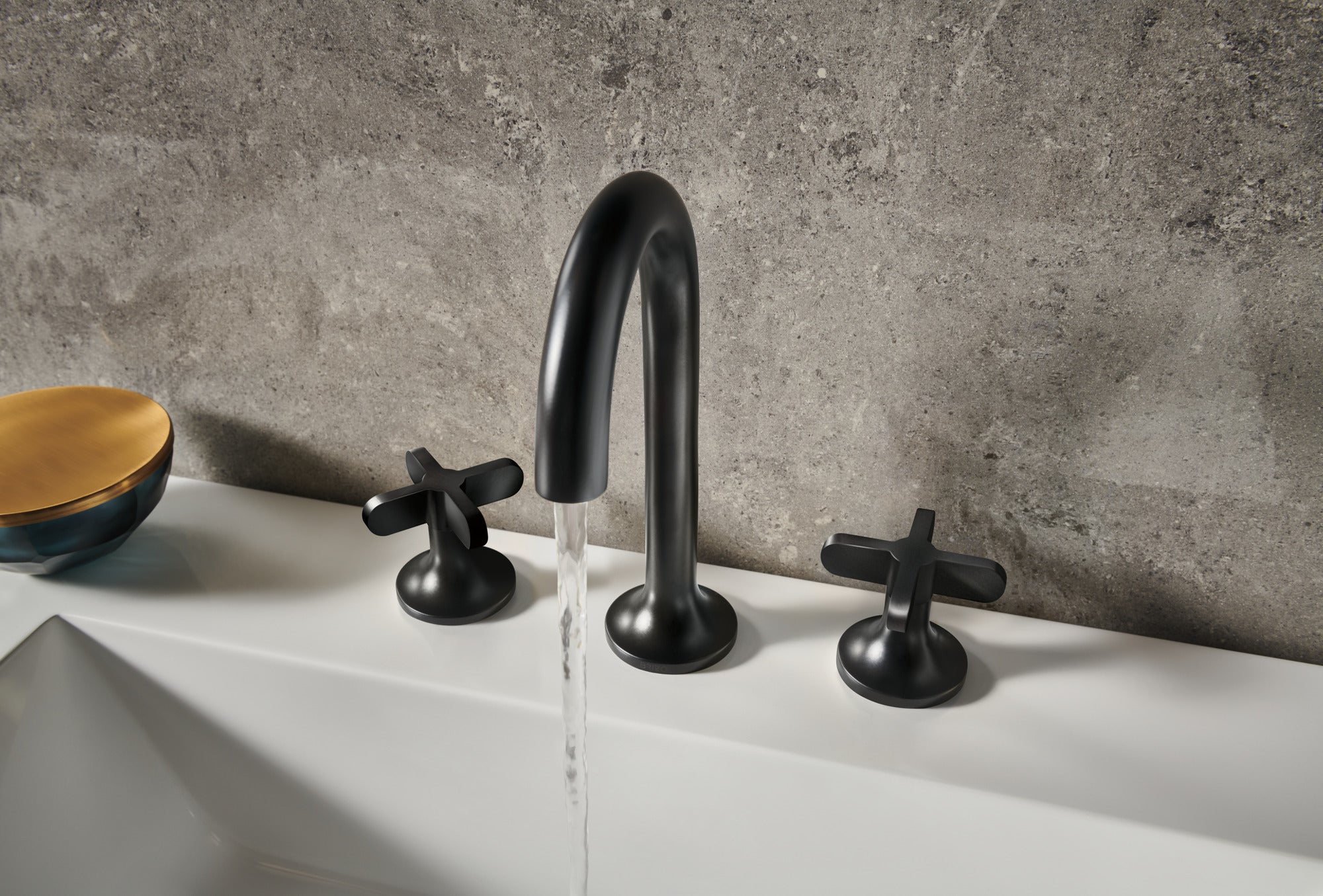 matte black cross handle