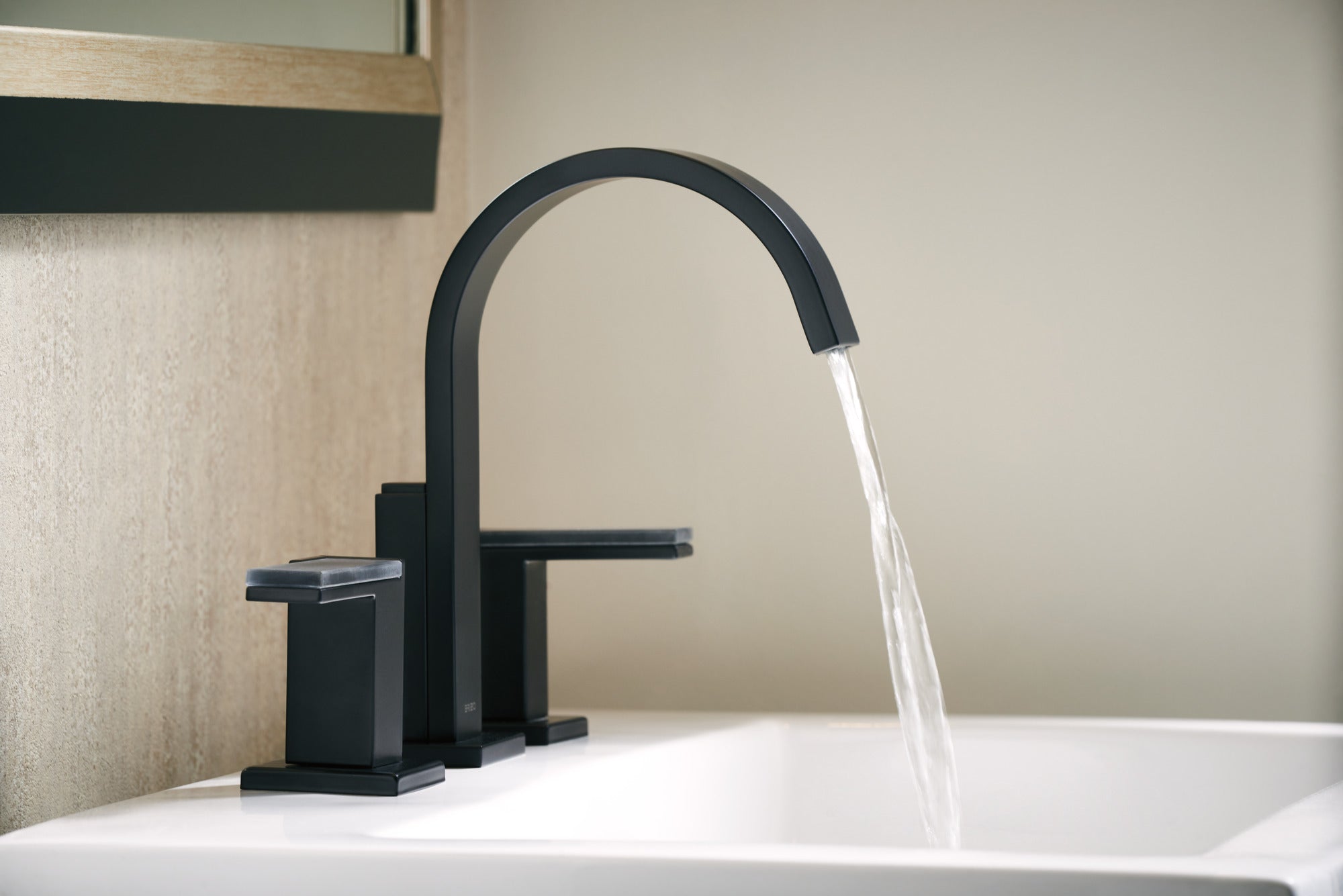 matte black lavatory faucet