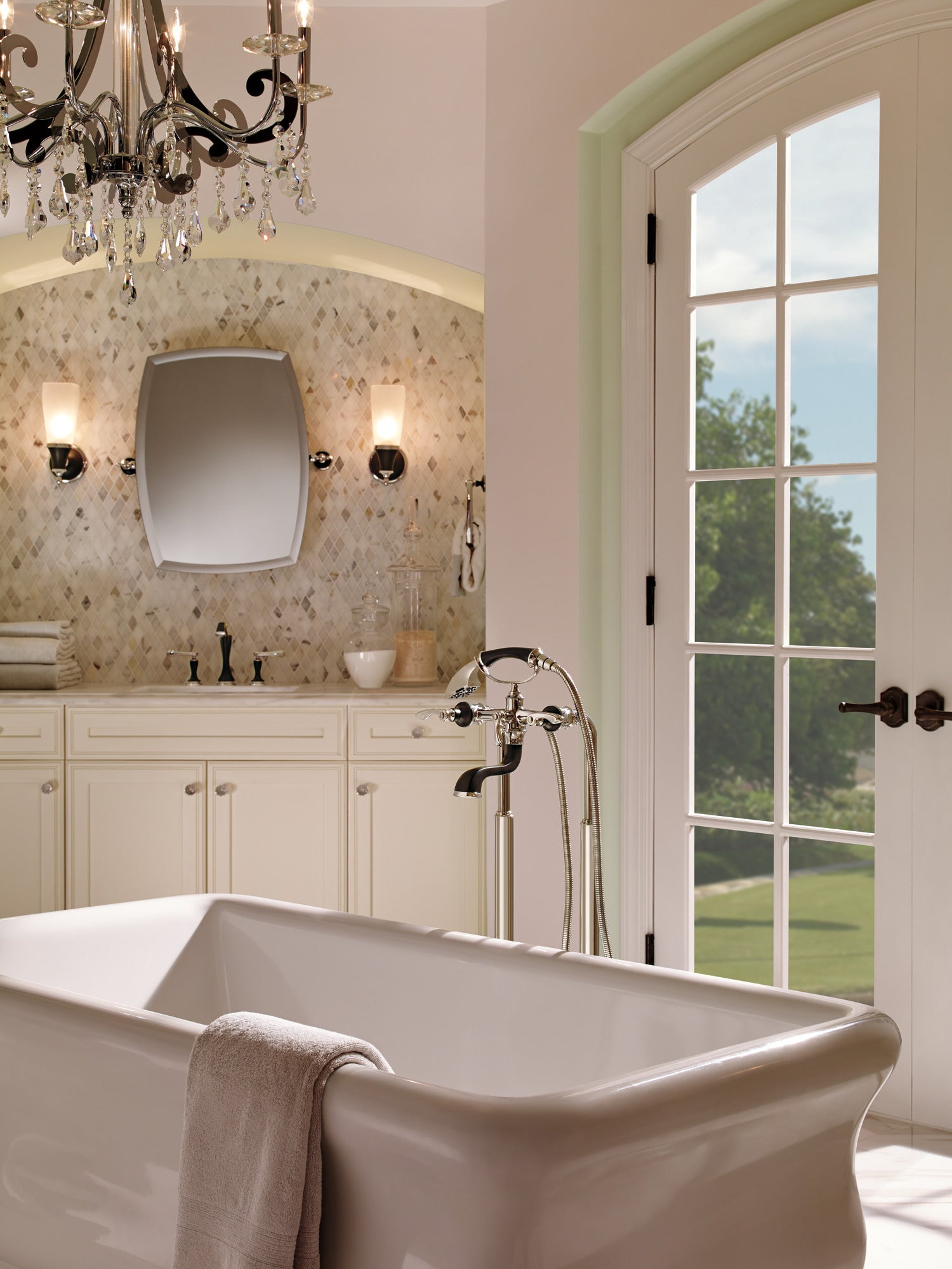 cocoa bronze / polished nickel lavatory faucet