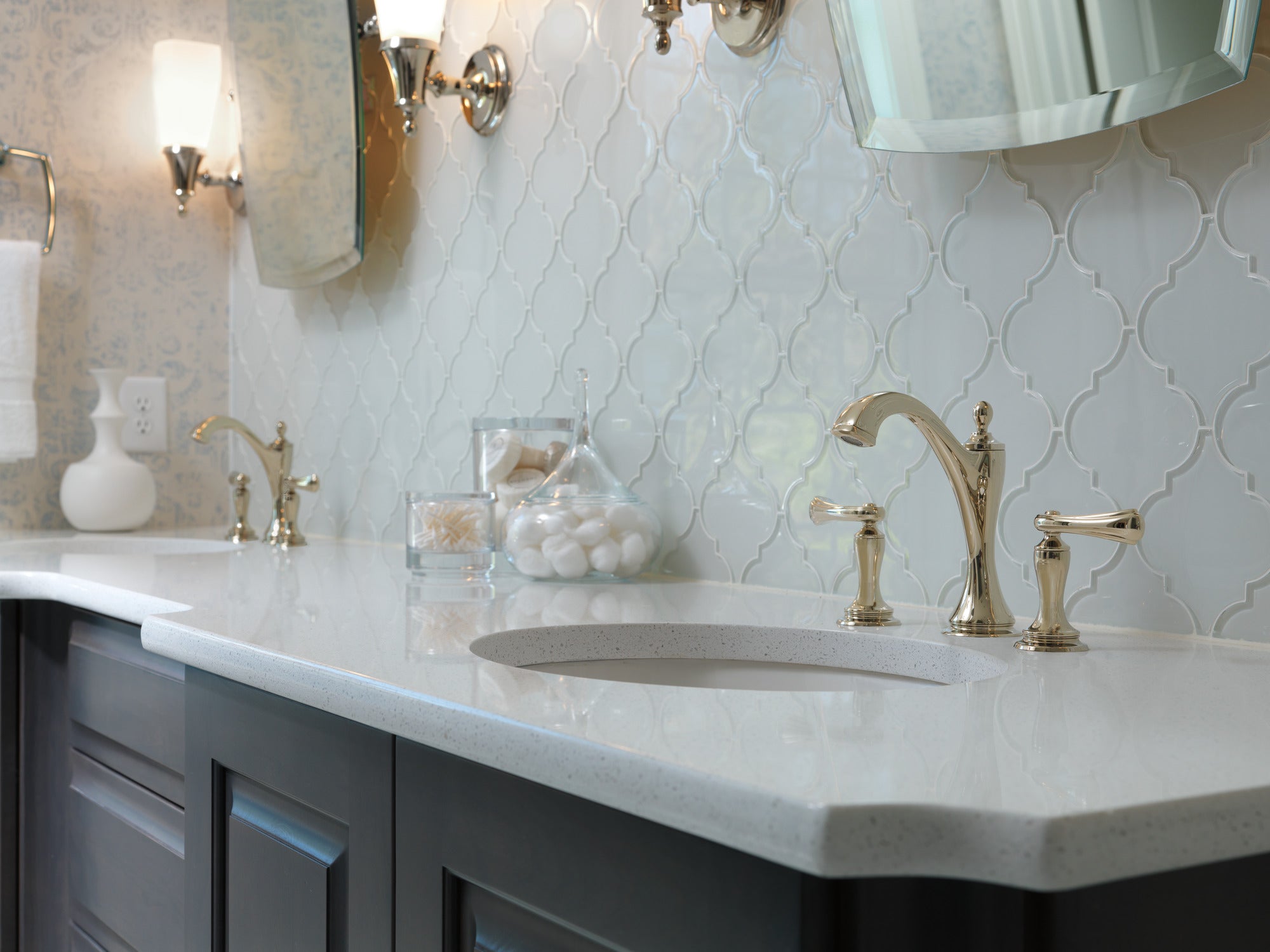 polished nickel lavatory faucet