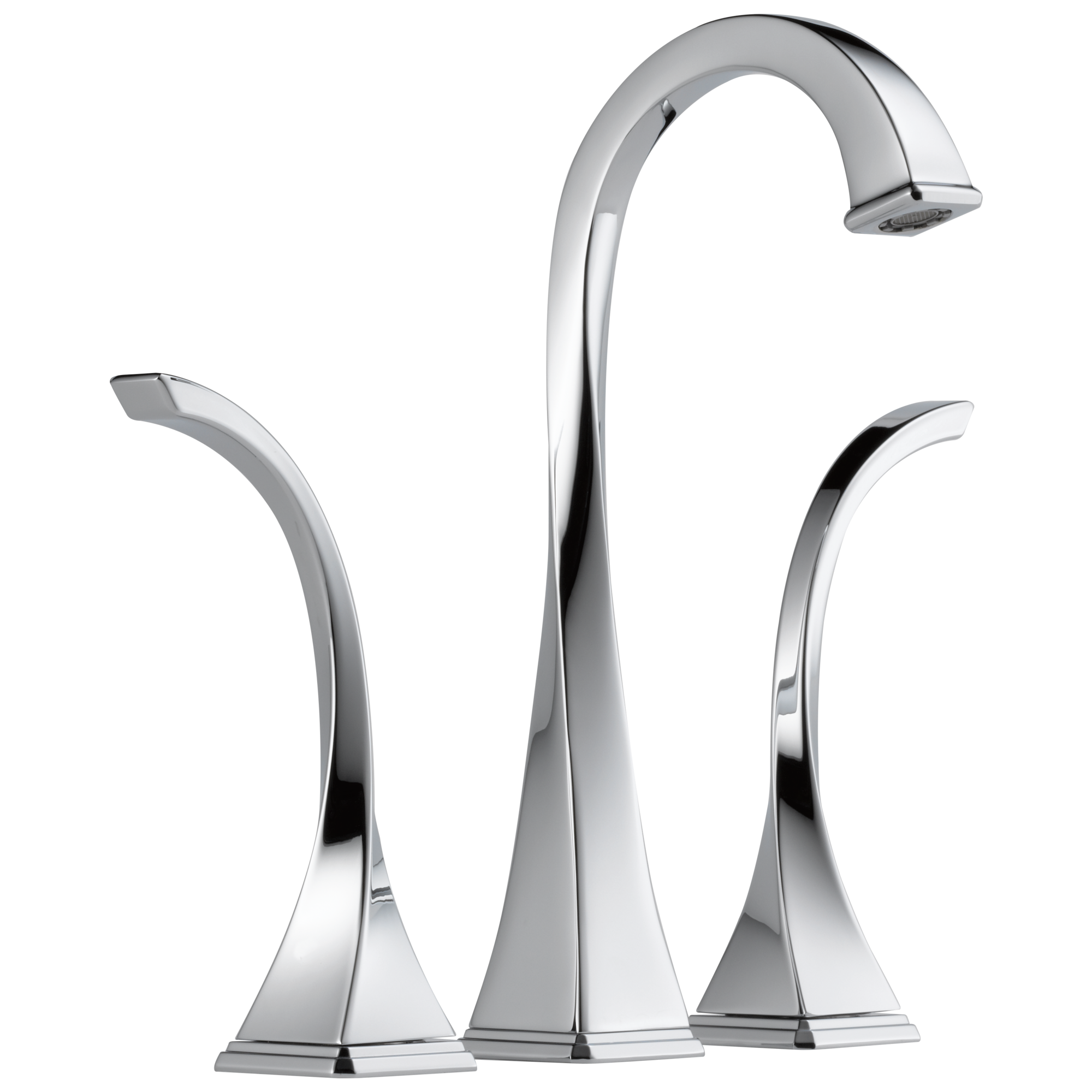 chrome lavatory faucet