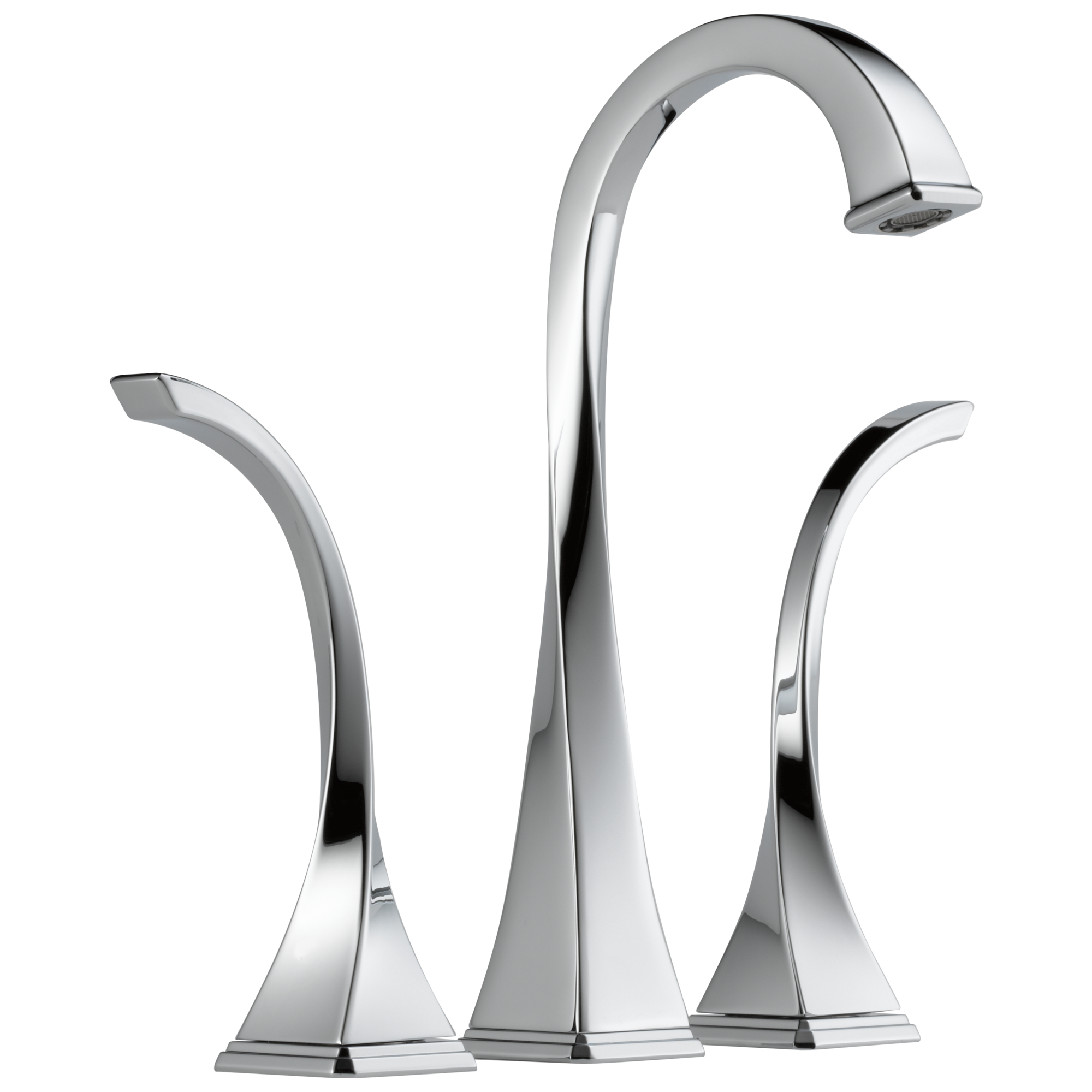 chrome lavatory faucet