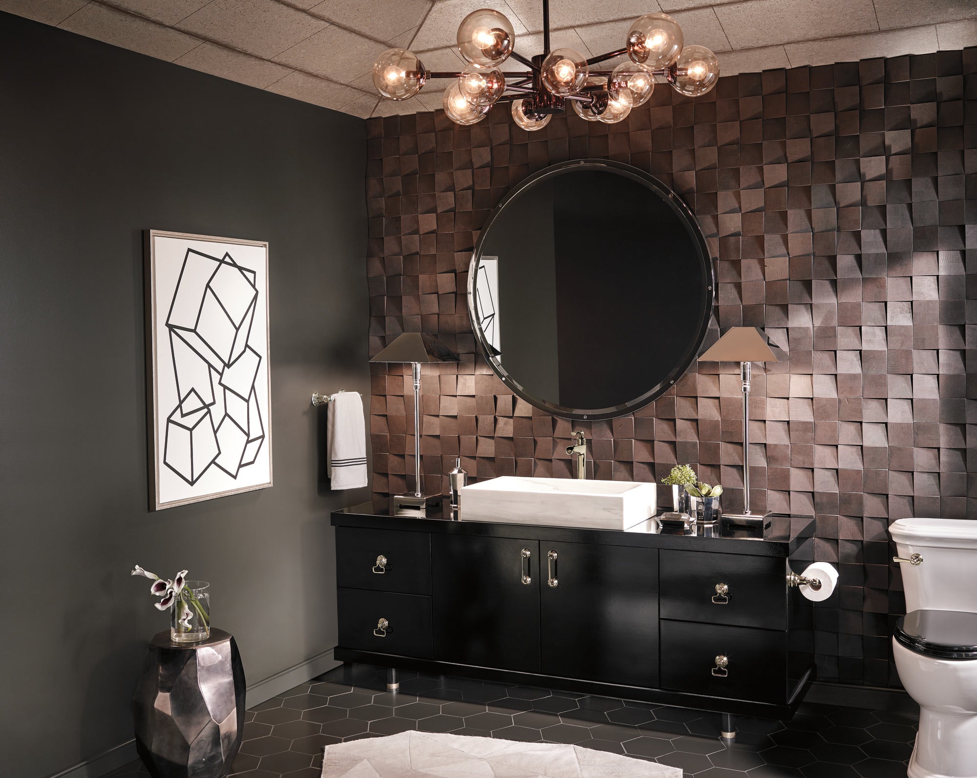 polished nickel lavatory faucet