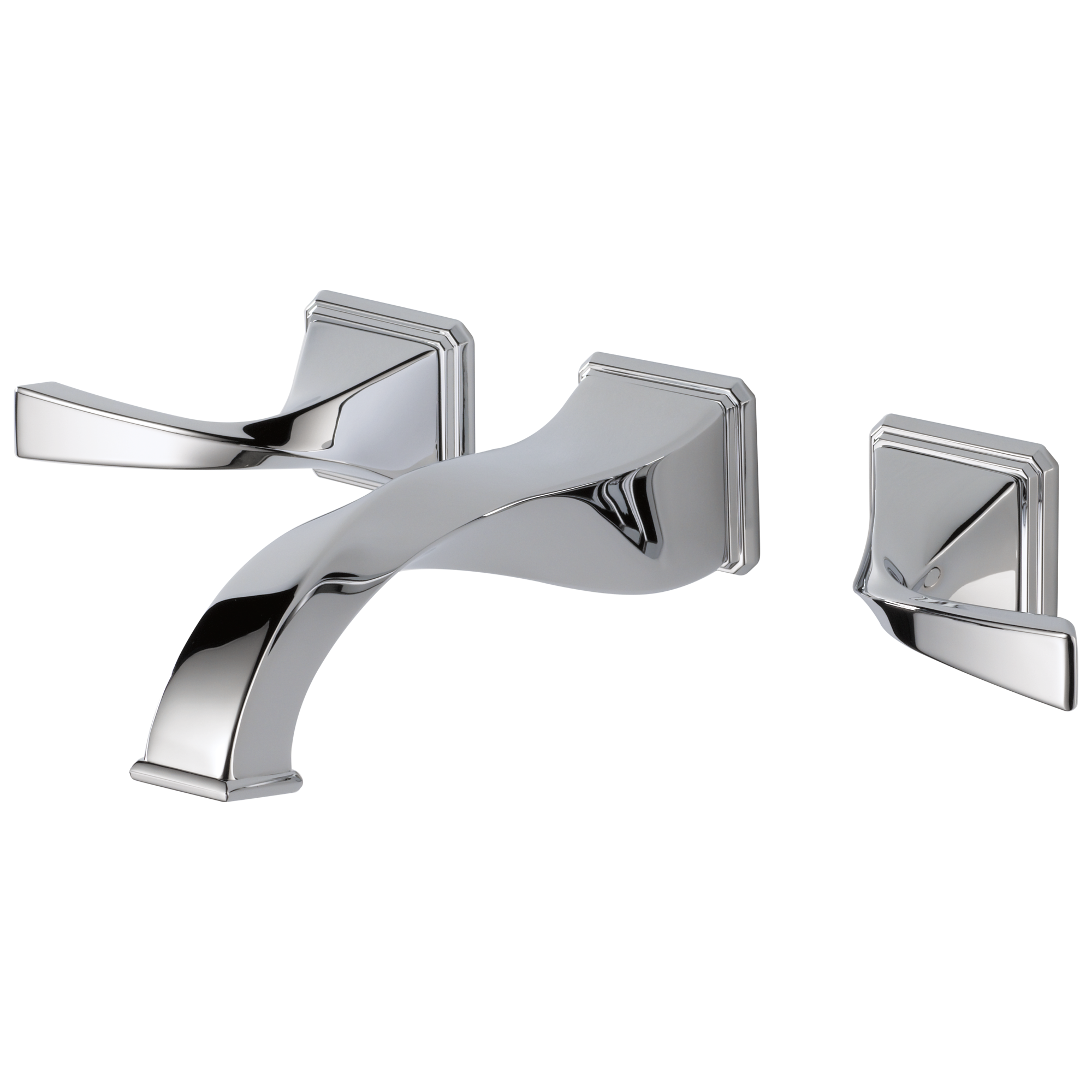 chrome lavatory faucet
