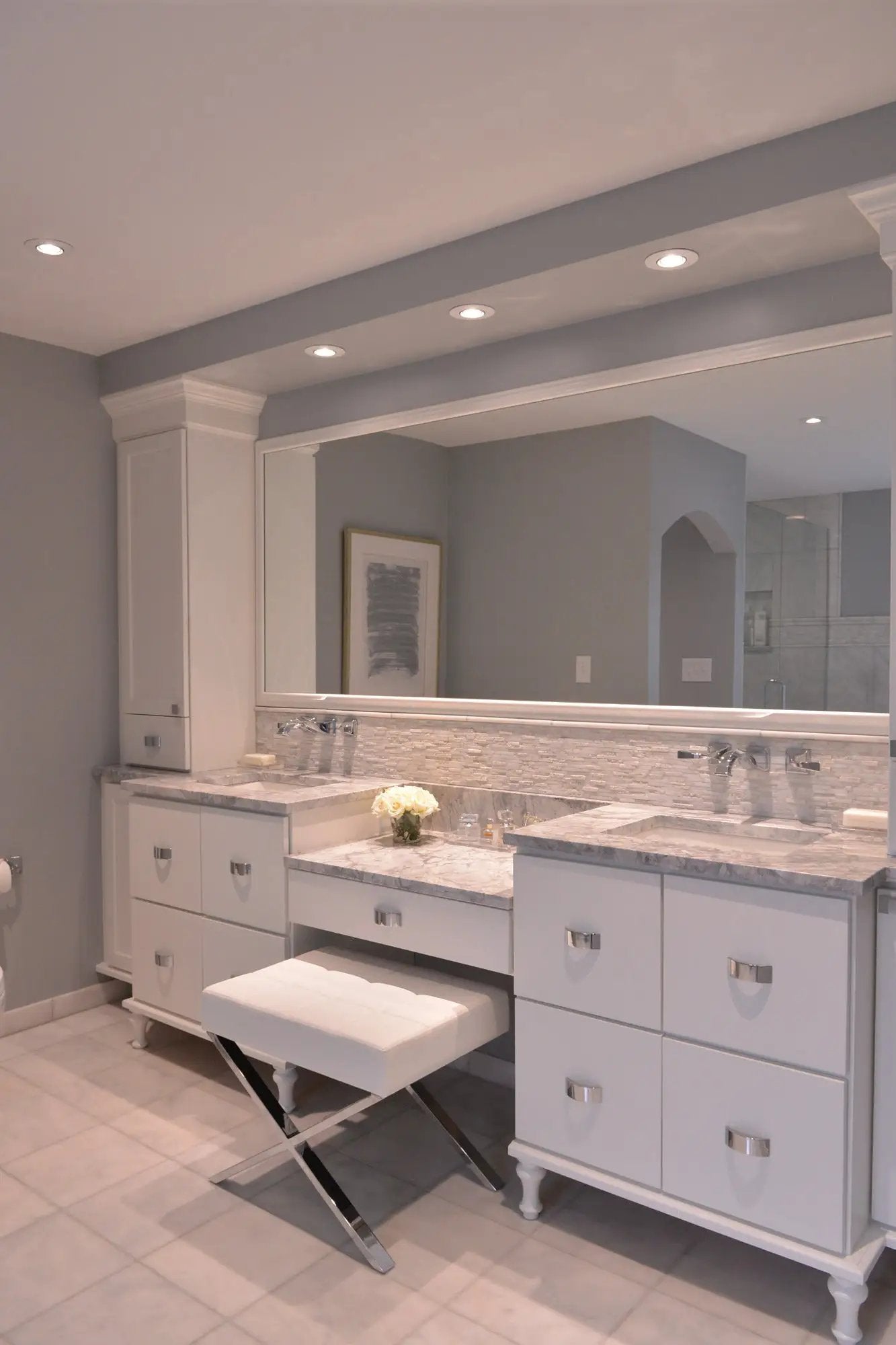 chrome lavatory faucet